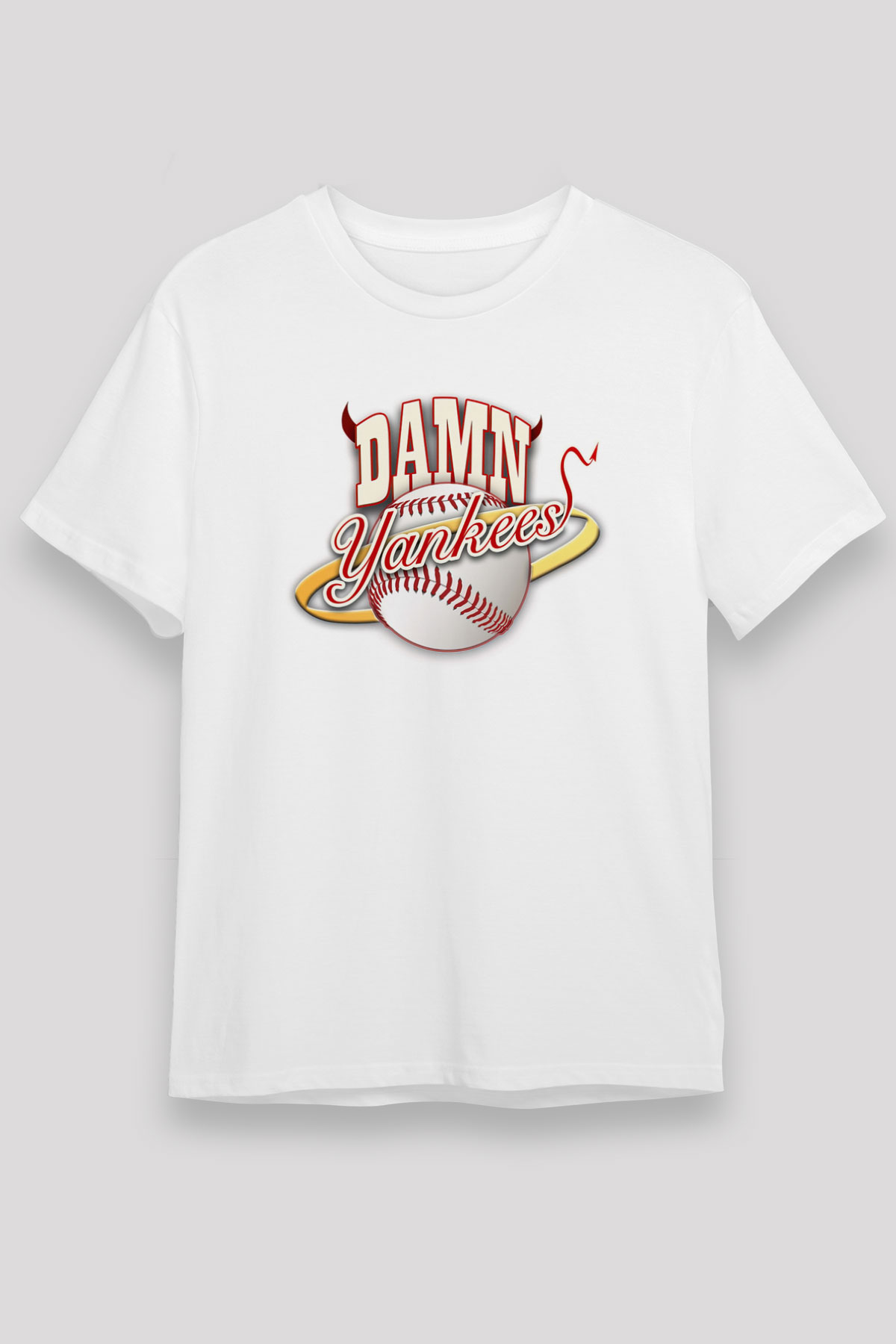 Damn Yankees Beyaz Unisex Tişört T-Shirt - TişörtFabrikası