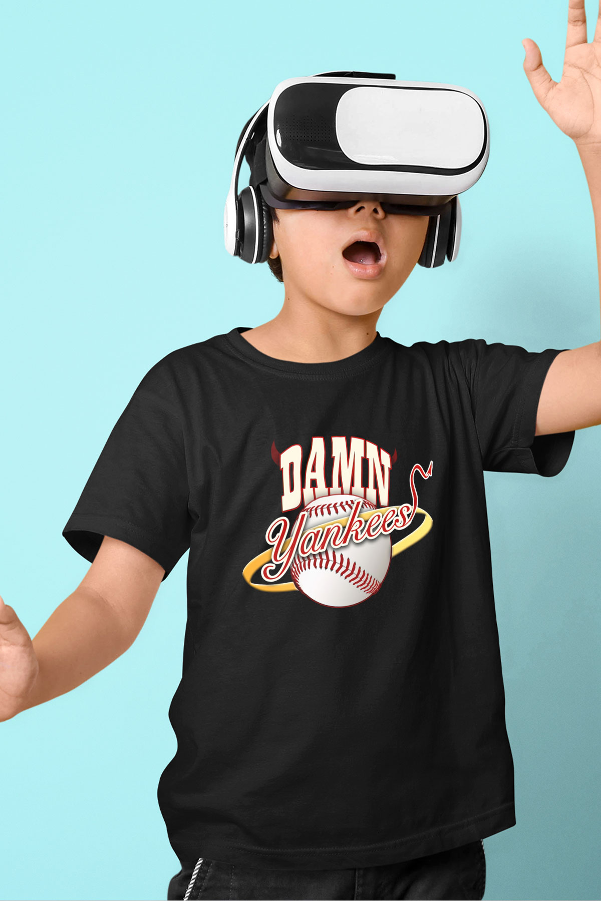 Damn Yankees Siyah Unisex Çocuk Tişört