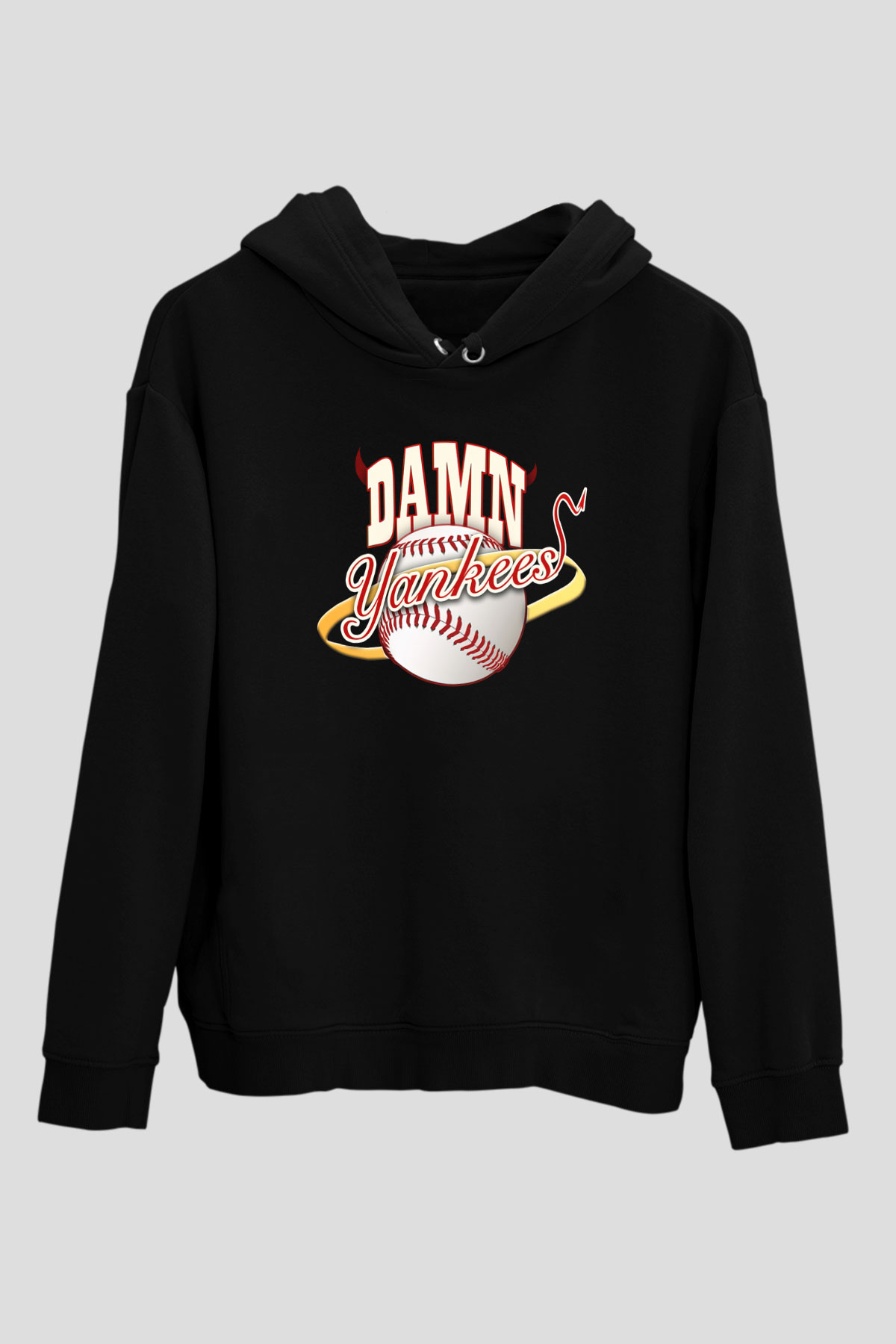 Damn Yankees Siyah Unisex Kapüşonlu Sweatshirt
