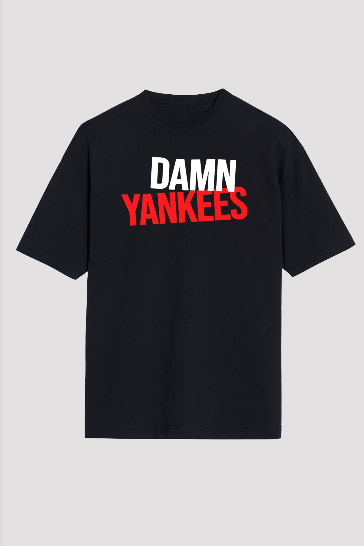 Damn Yankees Siyah Unisex Oversize Tişört T-Shirt