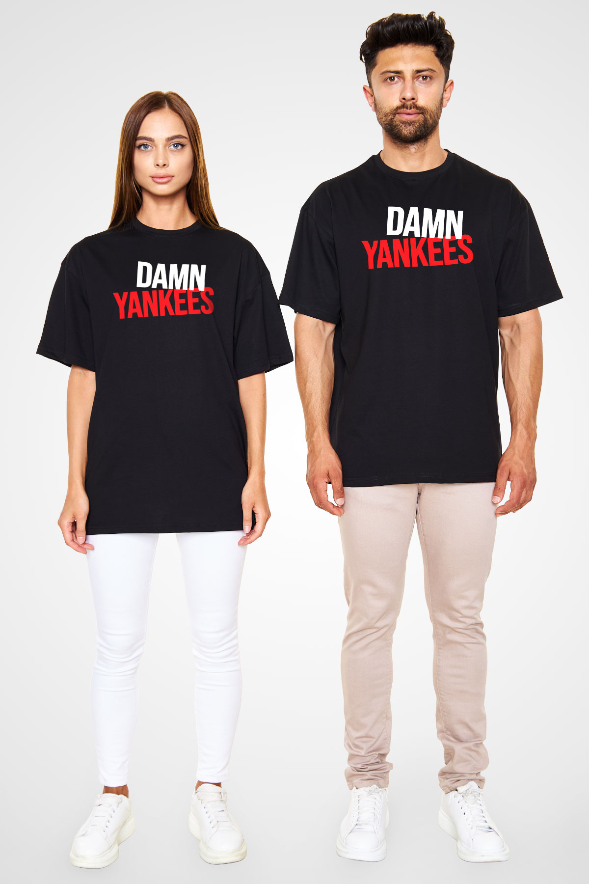 Damn Yankees Siyah Unisex Oversize Tişört T-Shirt