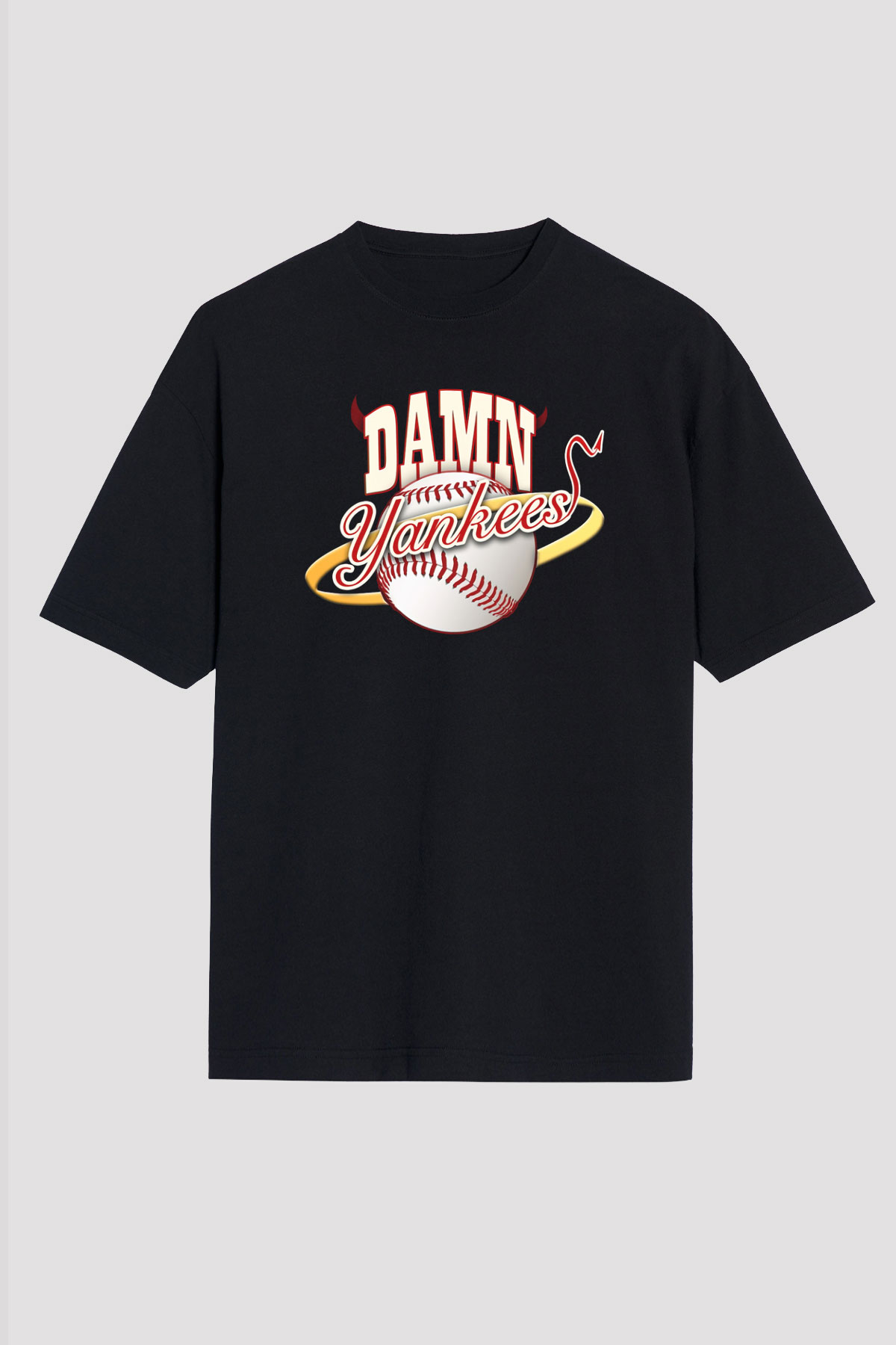 Damn Yankees Siyah Unisex Tişört T-Shirt - TişörtFabrikası