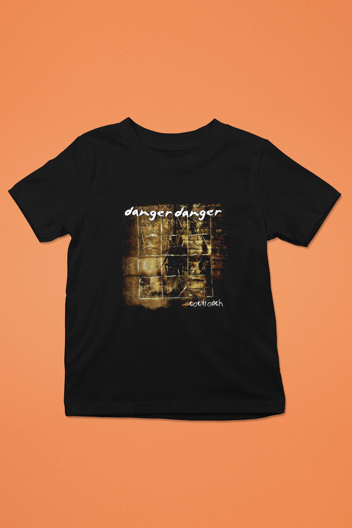 Danger Danger Baskılı Unisex Siyah Çocuk Tişört