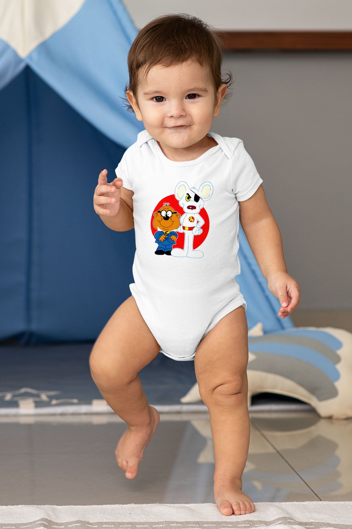Danger Mouse Beyaz Bebek Body - Zıbın