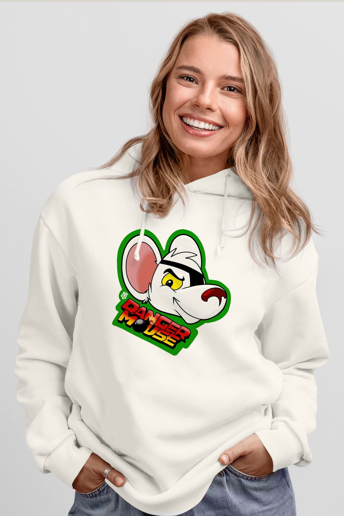 Danger Mouse Beyaz Unisex Hoodie