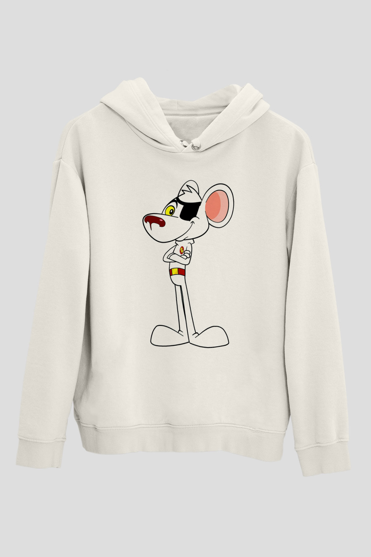 Danger Mouse Beyaz Unisex Hoodie