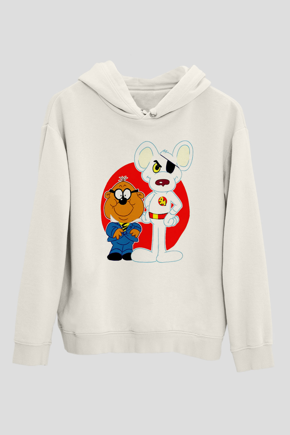 Danger Mouse Beyaz Unisex Hoodie