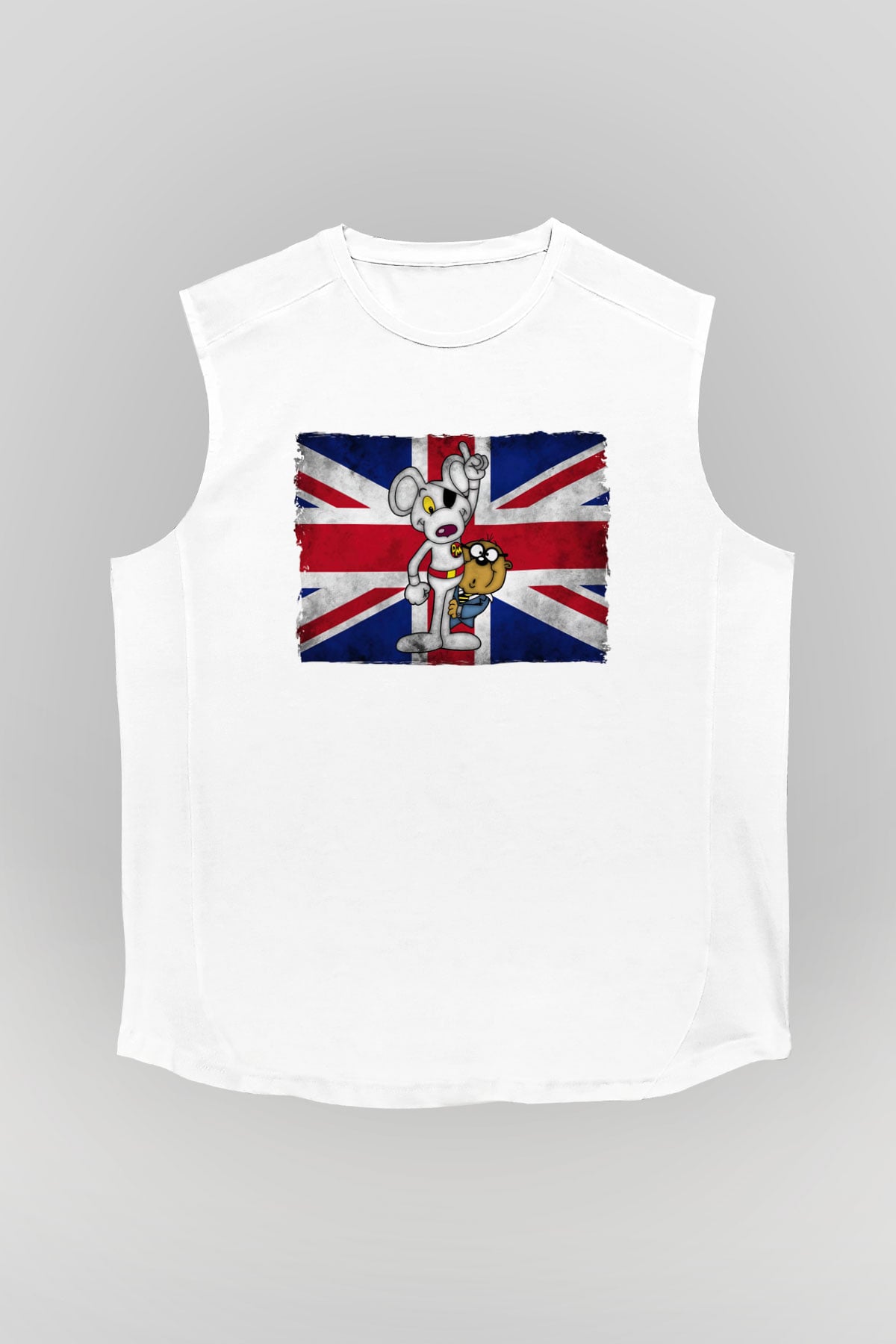 Danger Mouse Beyaz Unisex Kolsuz Tişört