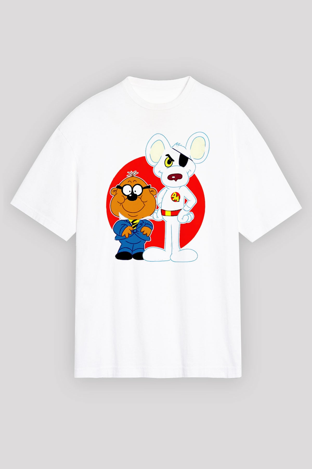 Danger Mouse Beyaz Unisex Tişört