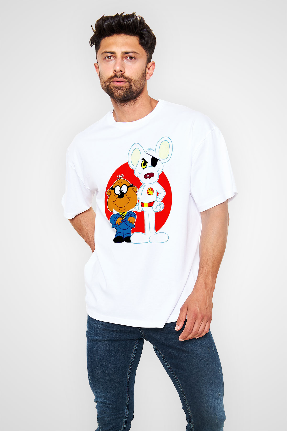 Danger Mouse Beyaz Unisex Tişört