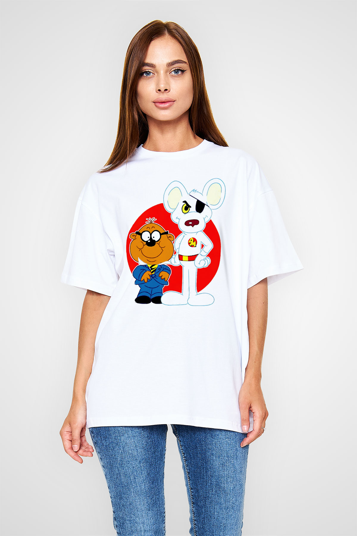 Danger Mouse Beyaz Unisex Tişört