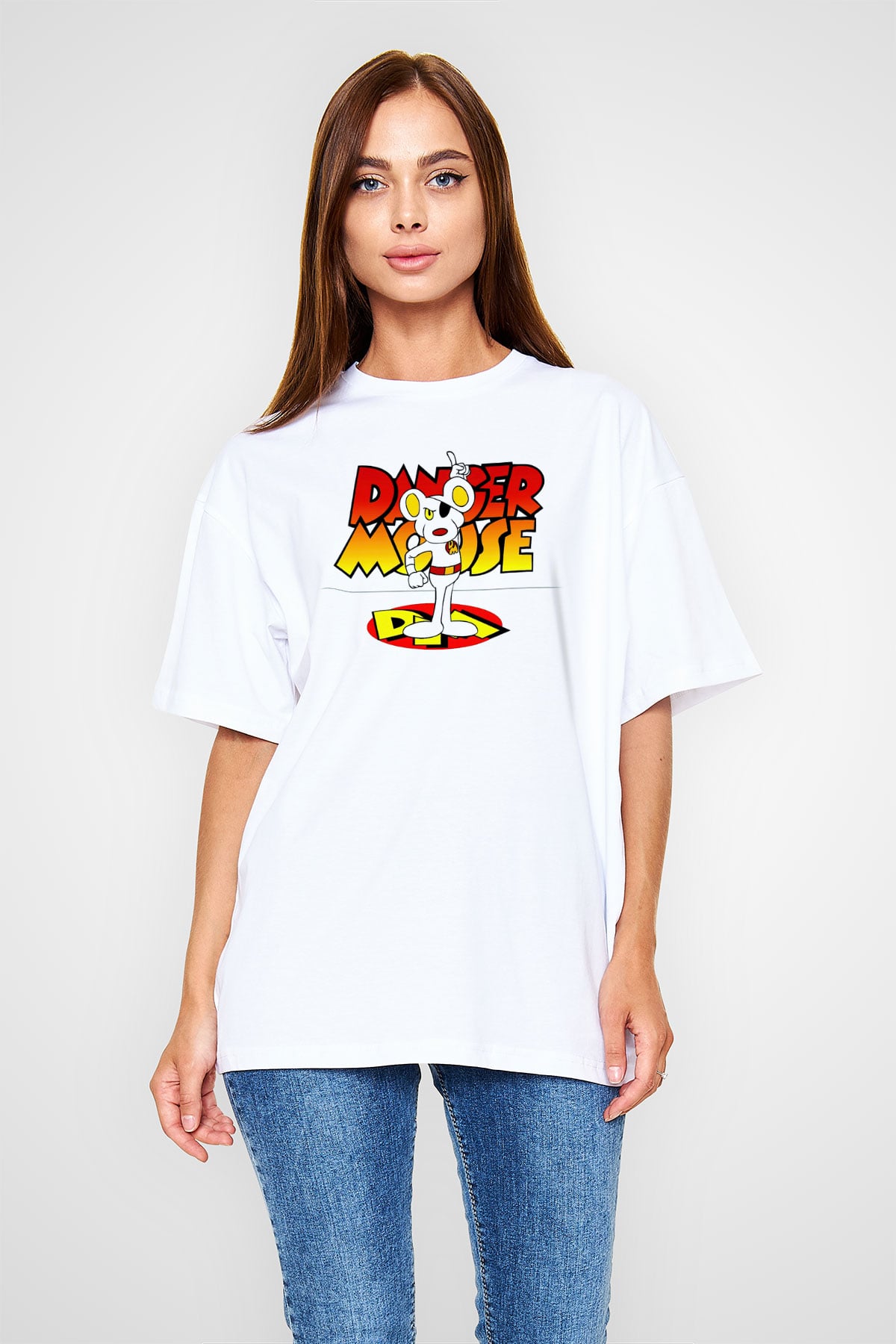 Danger Mouse Beyaz Unisex Tişört T-Shirt