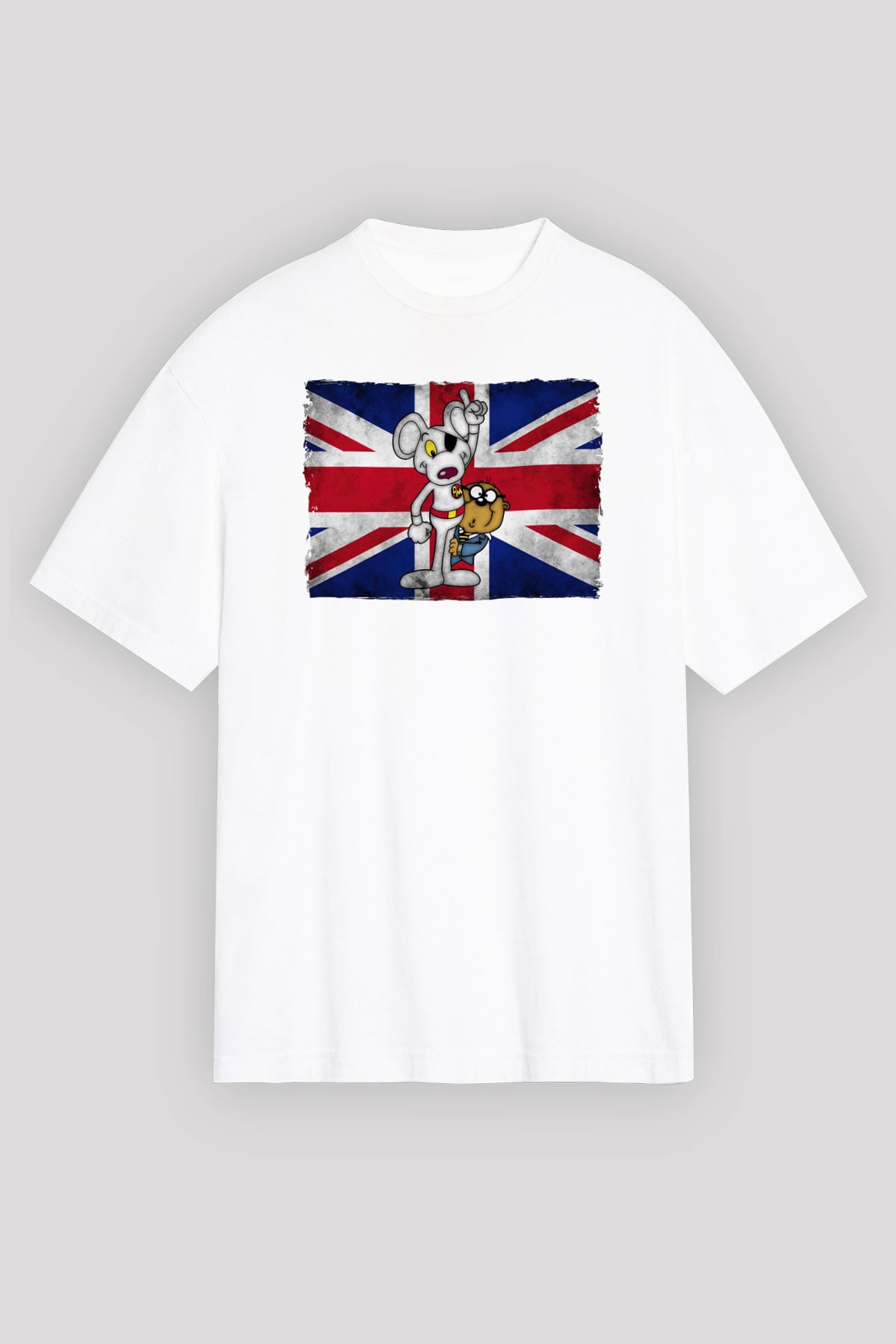 Danger Mouse Beyaz Unisex Tişört T-Shirt