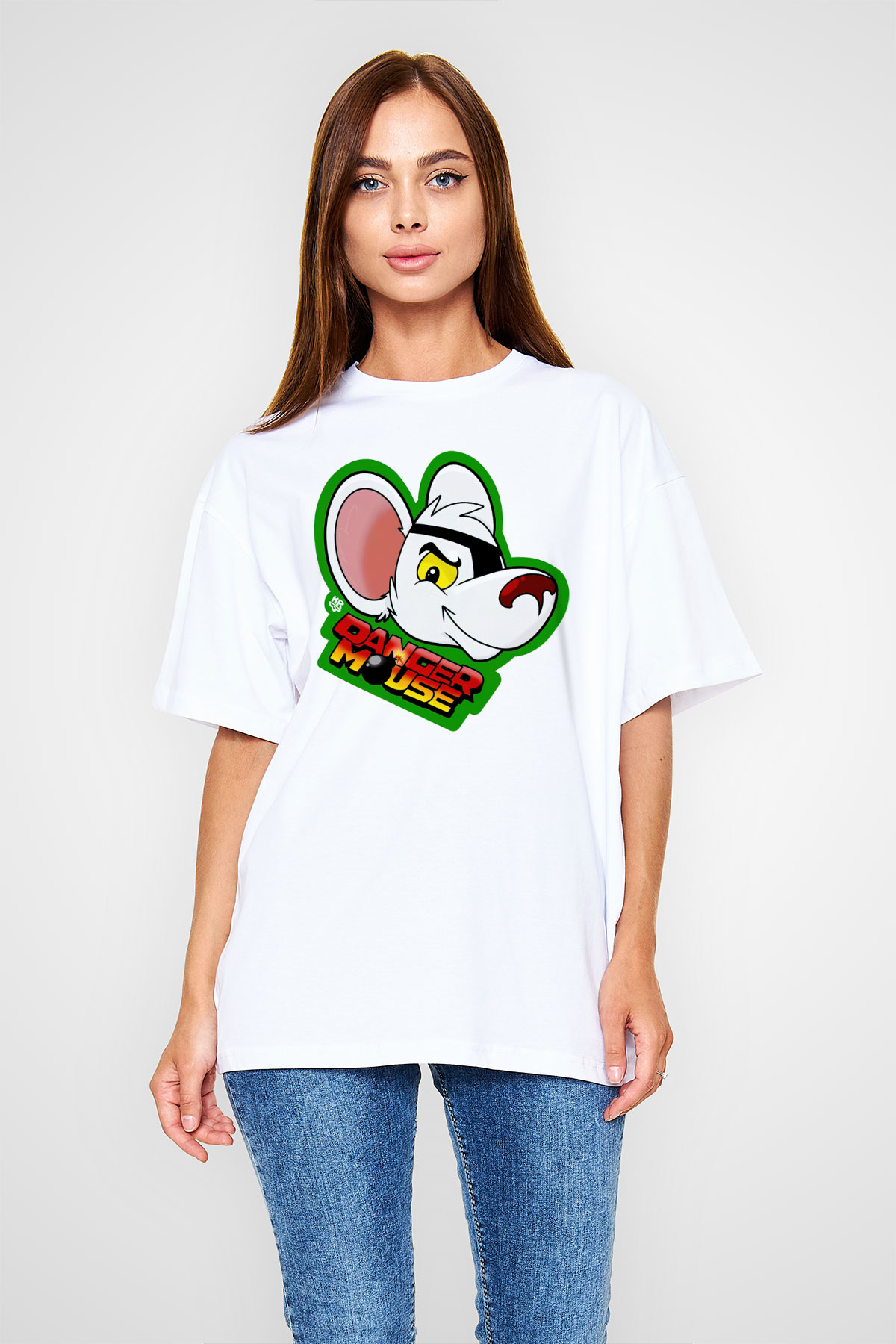 Danger Mouse Beyaz Unisex Tişört T-Shirt
