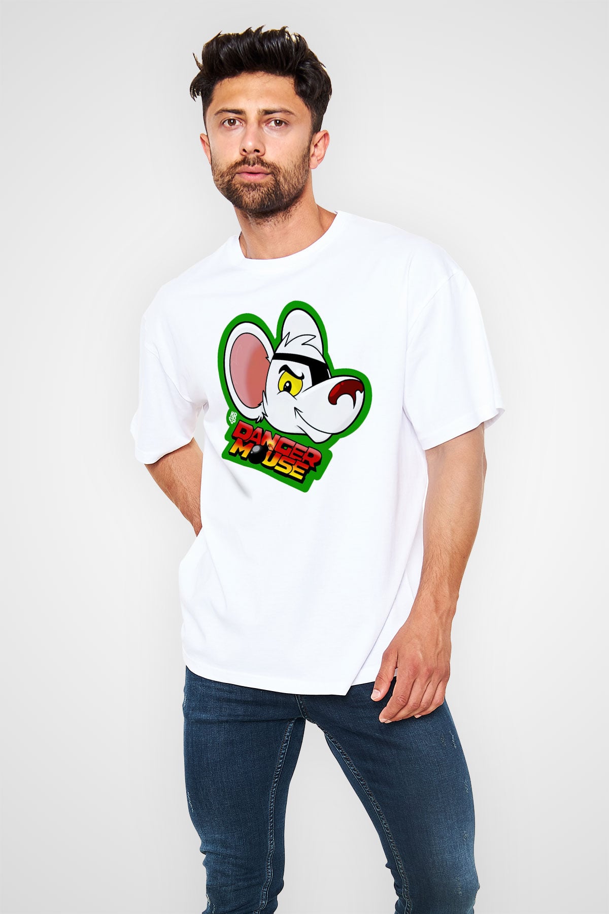 Danger Mouse Beyaz Unisex Tişört T-Shirt