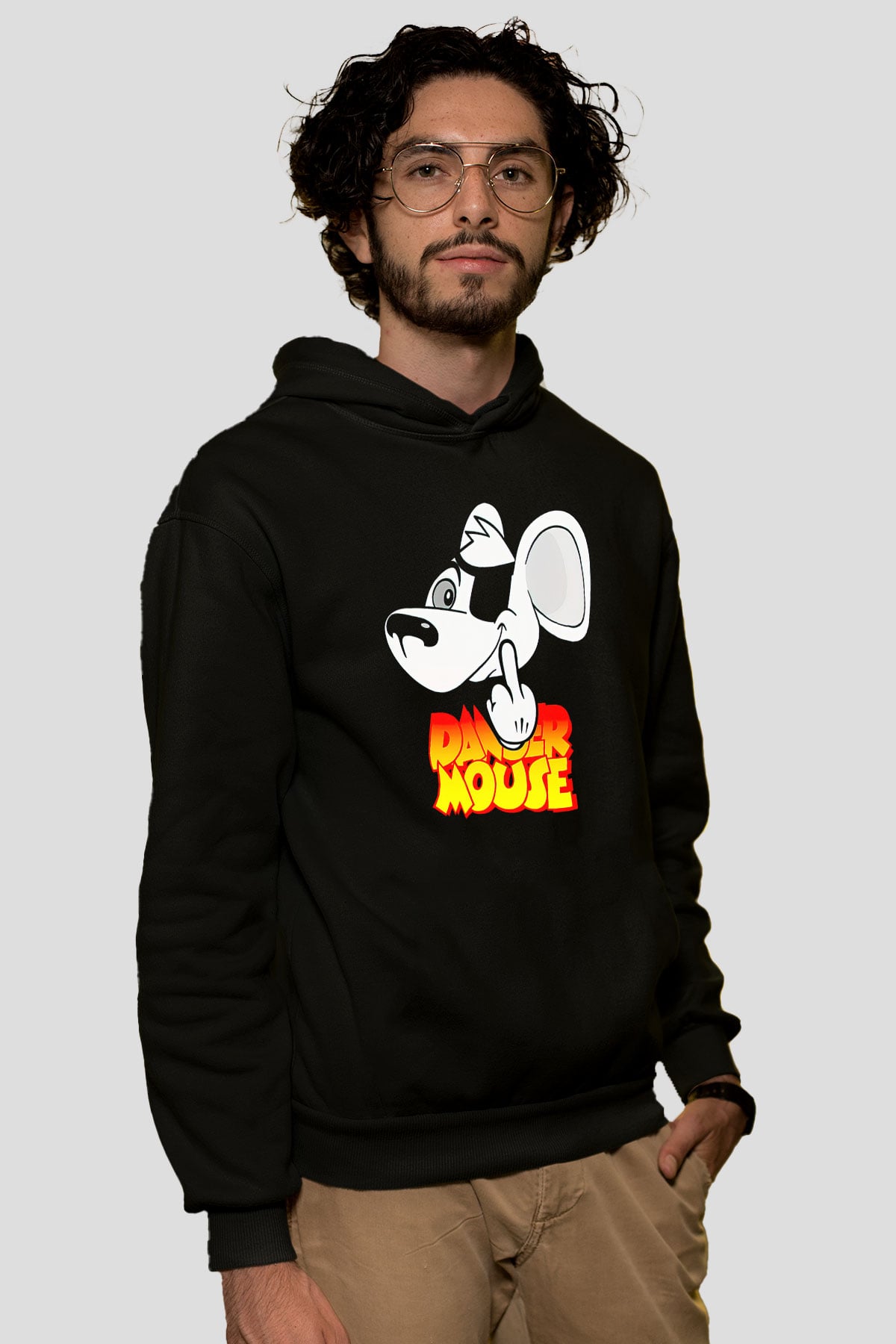 Danger Mouse Siyah Unisex Hoodie