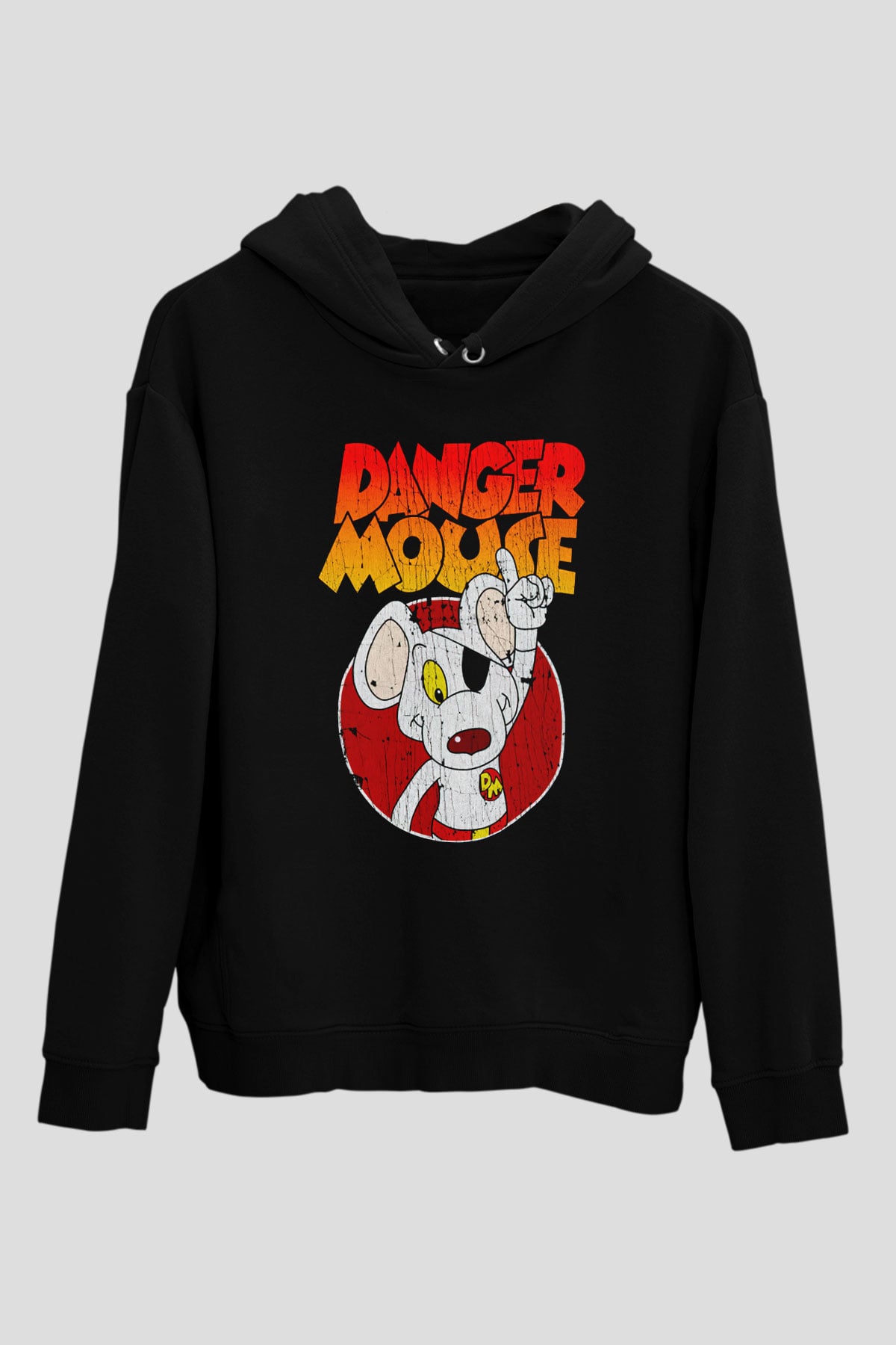 Danger Mouse Siyah Unisex Hoodie