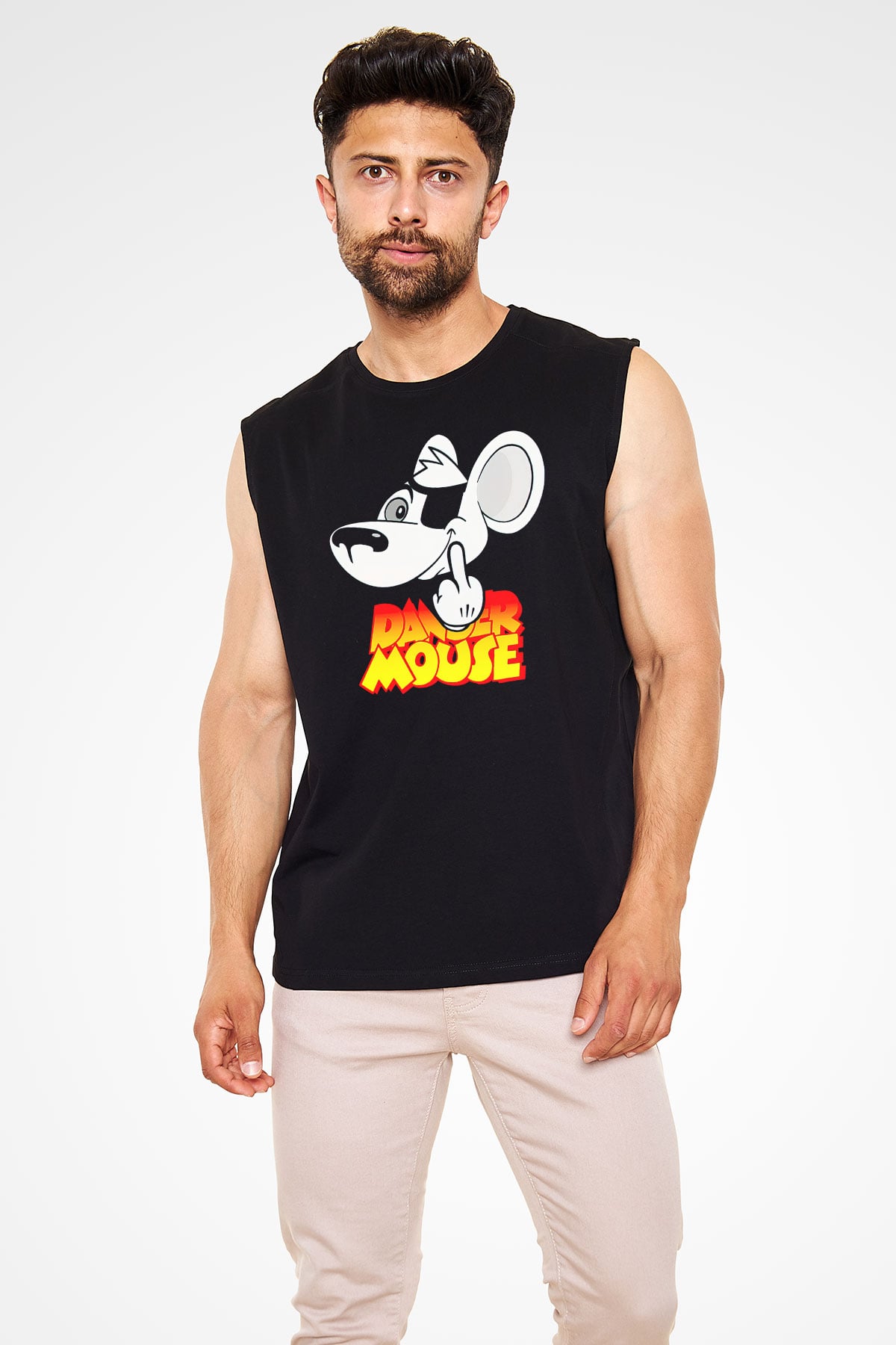 Danger Mouse Siyah Unisex  Kolsuz Tişört