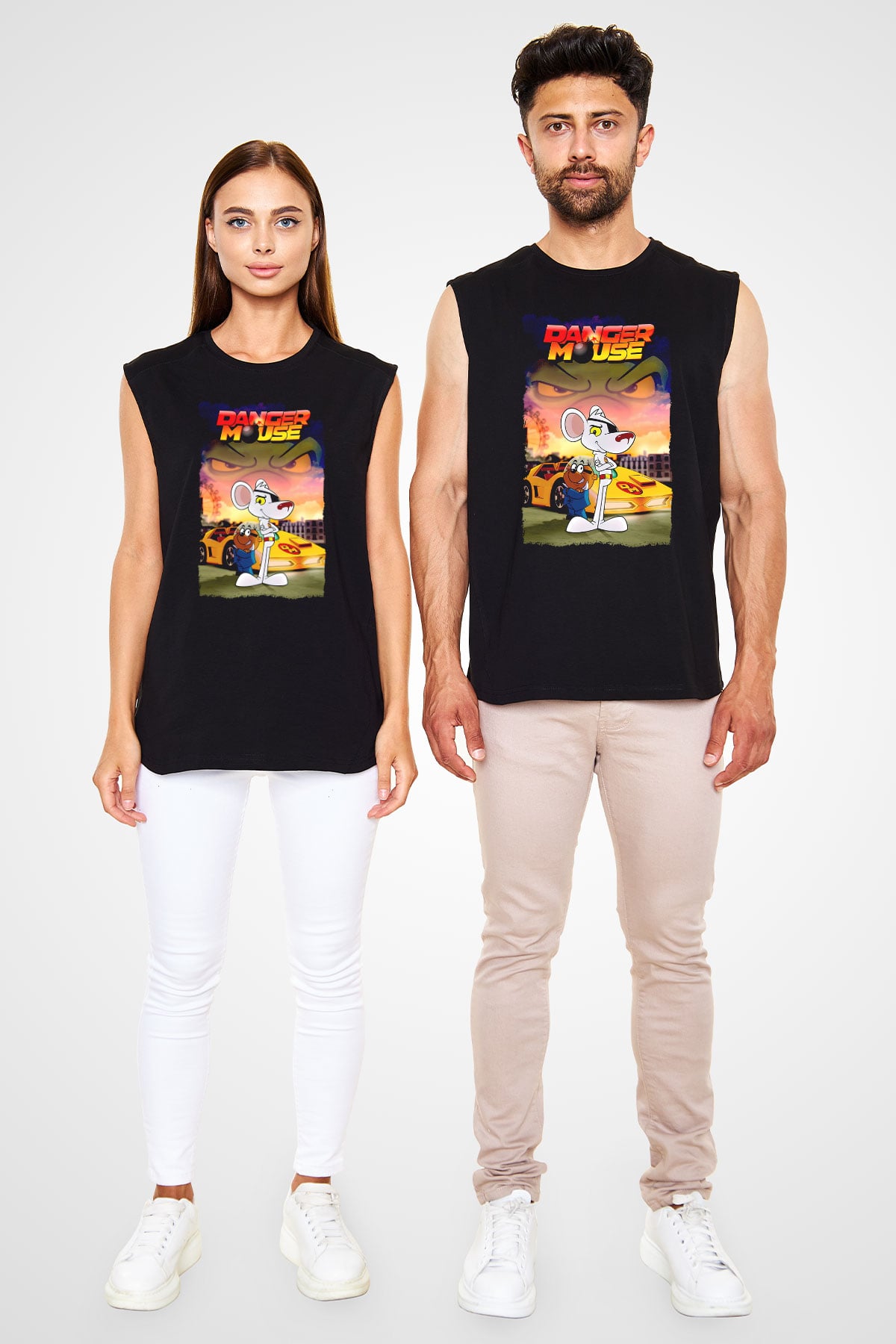 Danger Mouse Siyah Unisex  Kolsuz Tişört