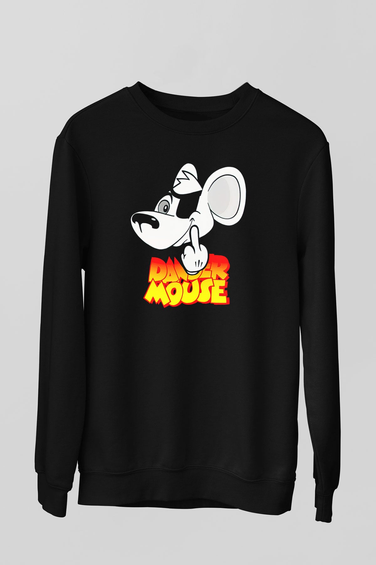 Danger Mouse Siyah Unisex  Sweatshirt