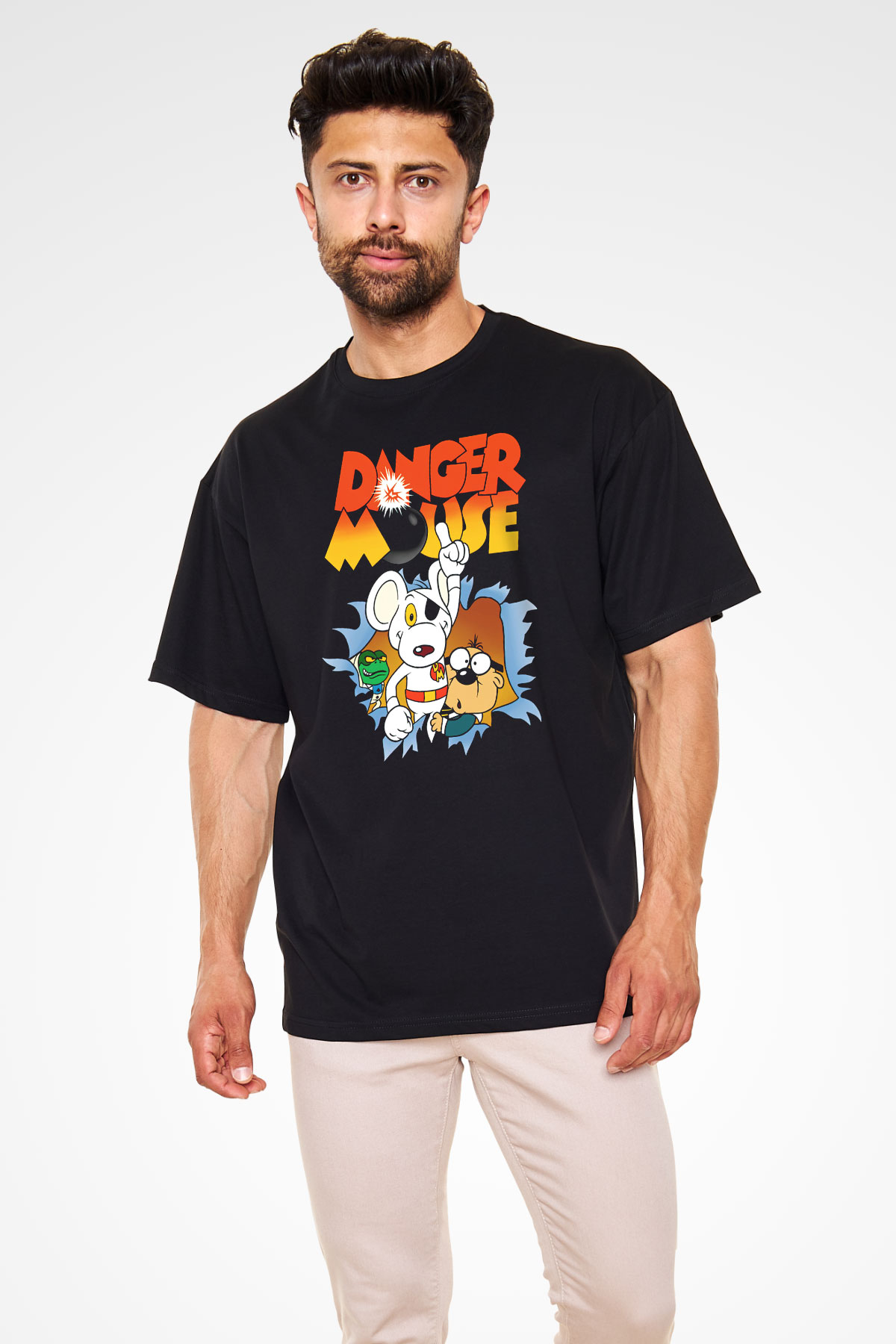 Danger Mouse Siyah Unisex Tişört
