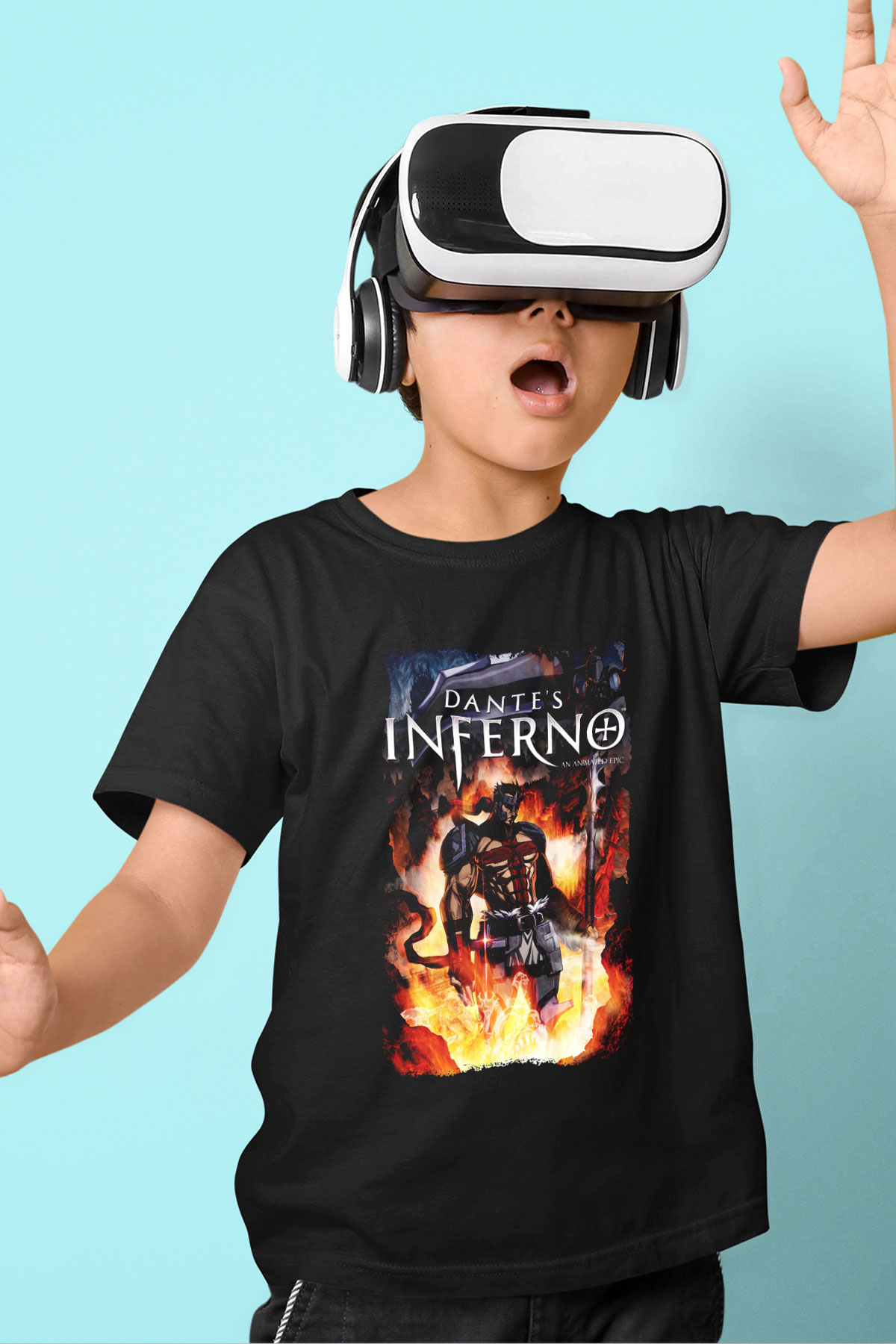 Dante's Inferno Siyah Unisex Çocuk Tişört