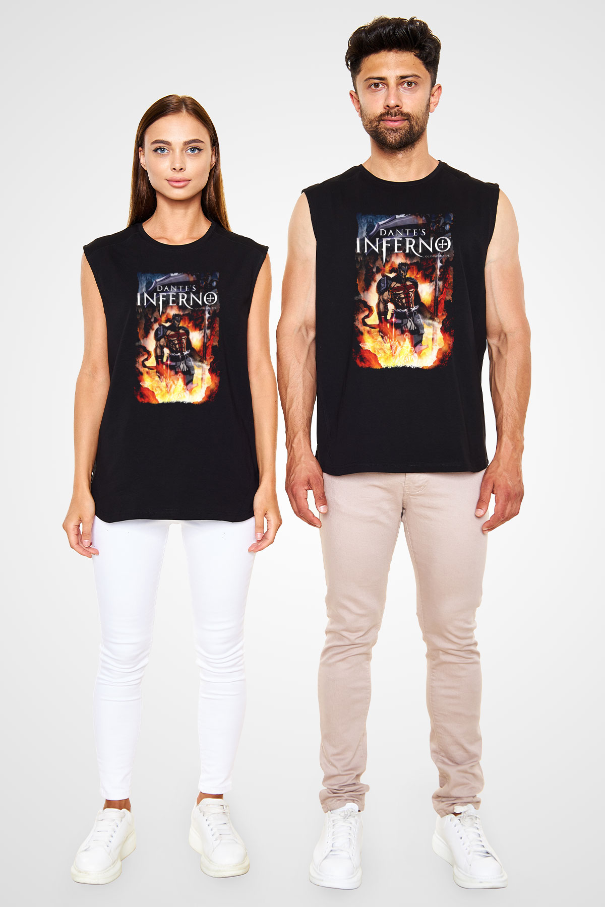 Dante's Inferno Siyah Unisex Kolsuz Tişört