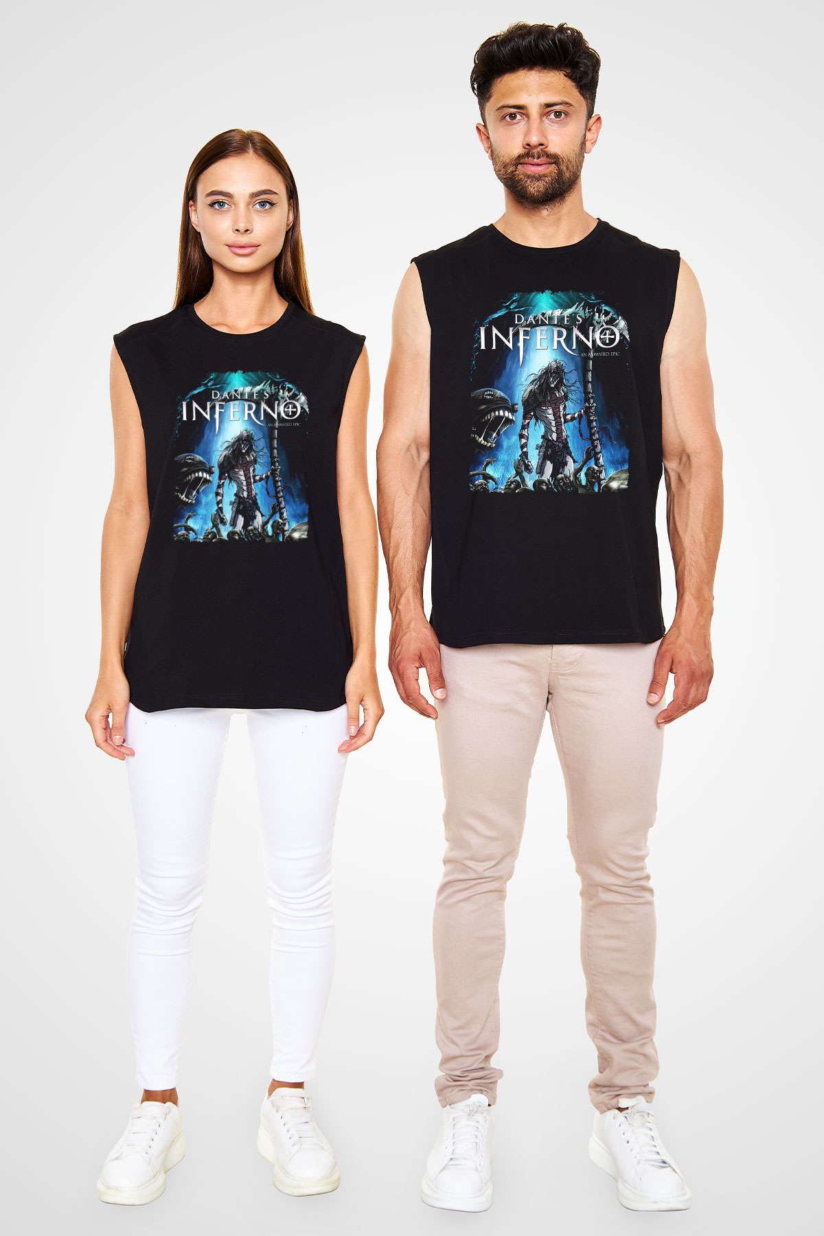 Dante's Inferno Siyah Unisex Kolsuz Tişört