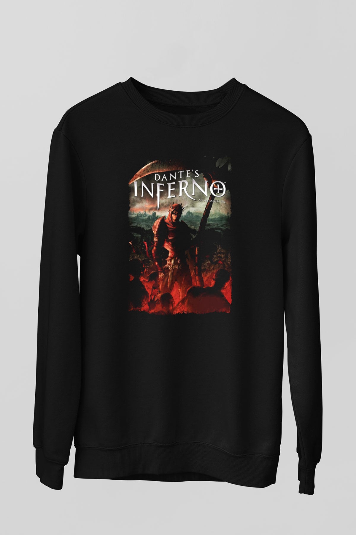 Dante's Inferno Siyah Unisex Sweatshirt