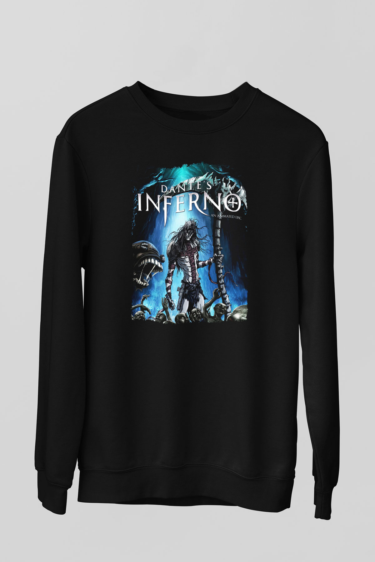 Dante's Inferno Siyah Unisex Sweatshirt