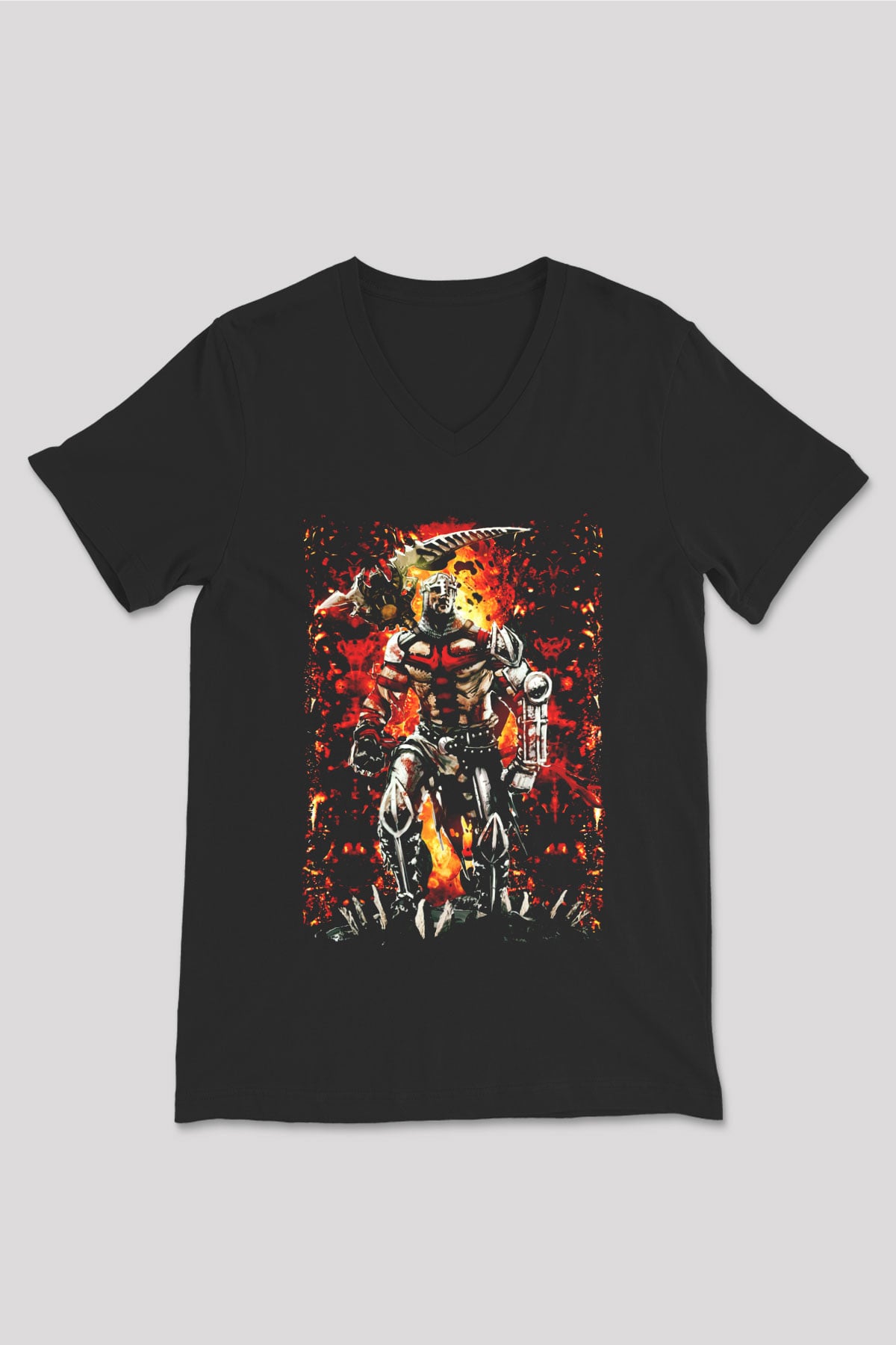 Dante's Inferno Siyah Unisex V Yaka Tişört