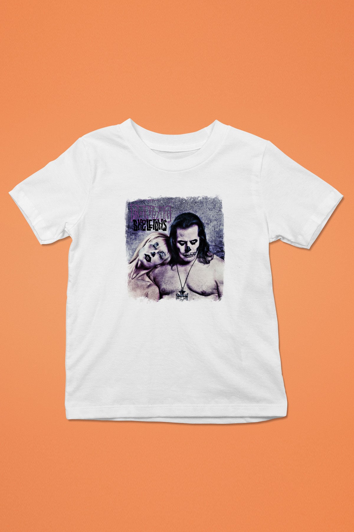 Danzig Baskılı Unisex Beyaz Çocuk Tişört