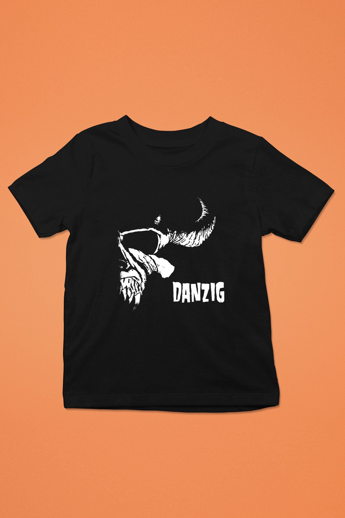 Danzig Baskılı Unisex Siyah Çocuk Tişört