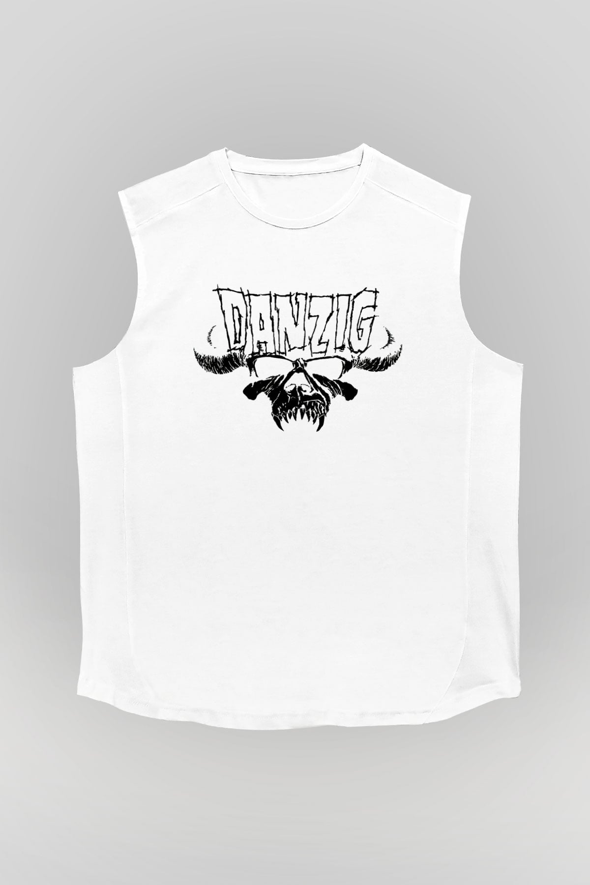 Danzig Beyaz Unisex Kolsuz Tişört