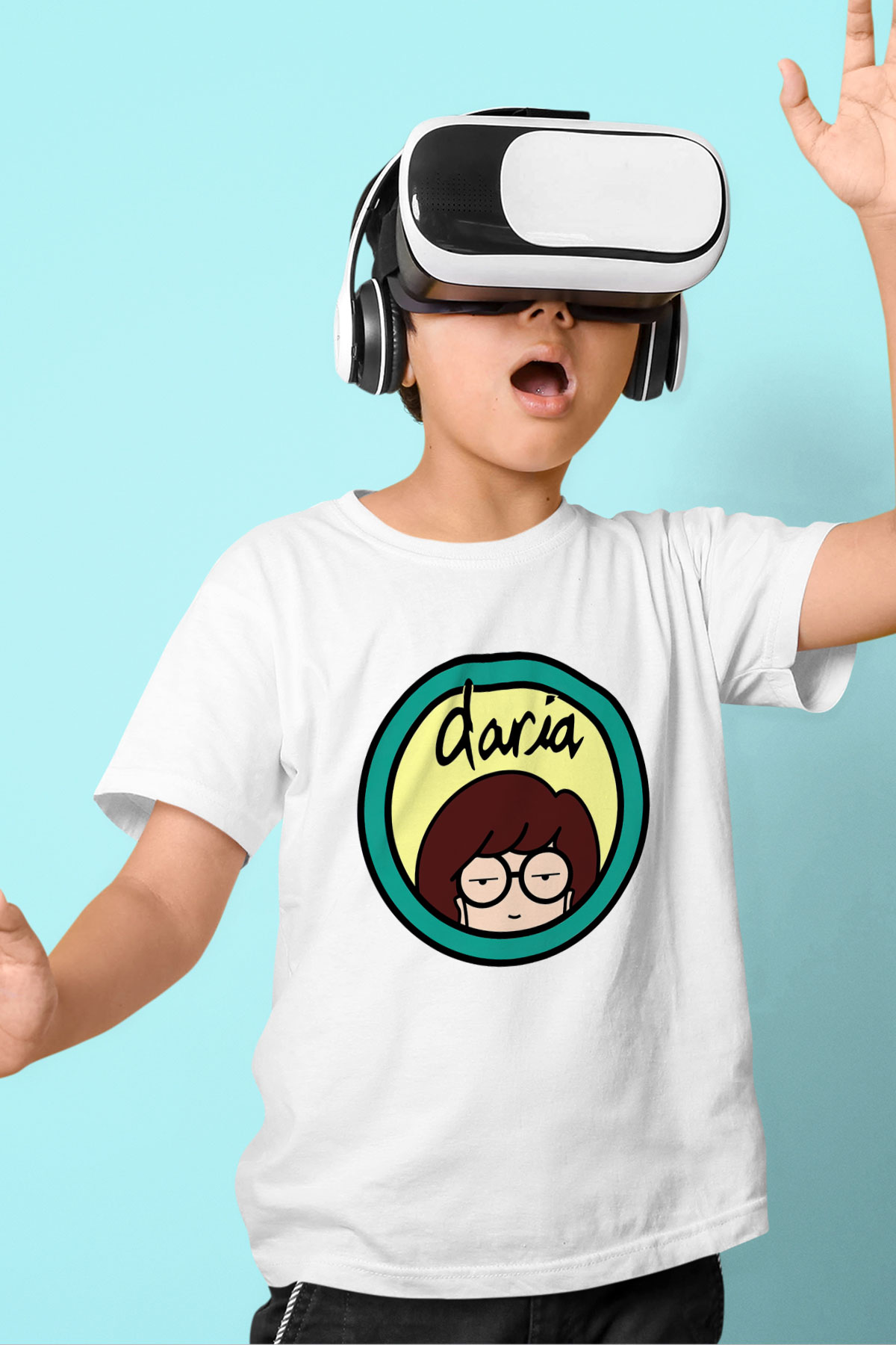 Daria Baskılı Beyaz Unisex Çocuk Tişört