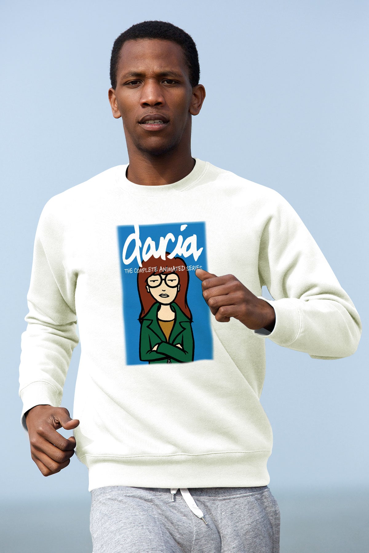 Daria Beyaz Unisex Sweatshirt