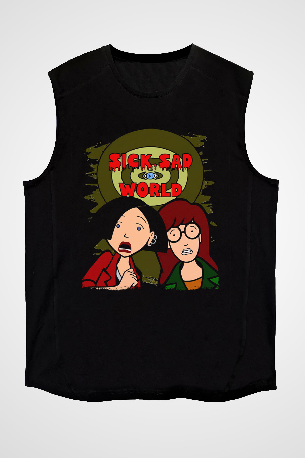 Daria Siyah Unisex Kolsuz Tişört