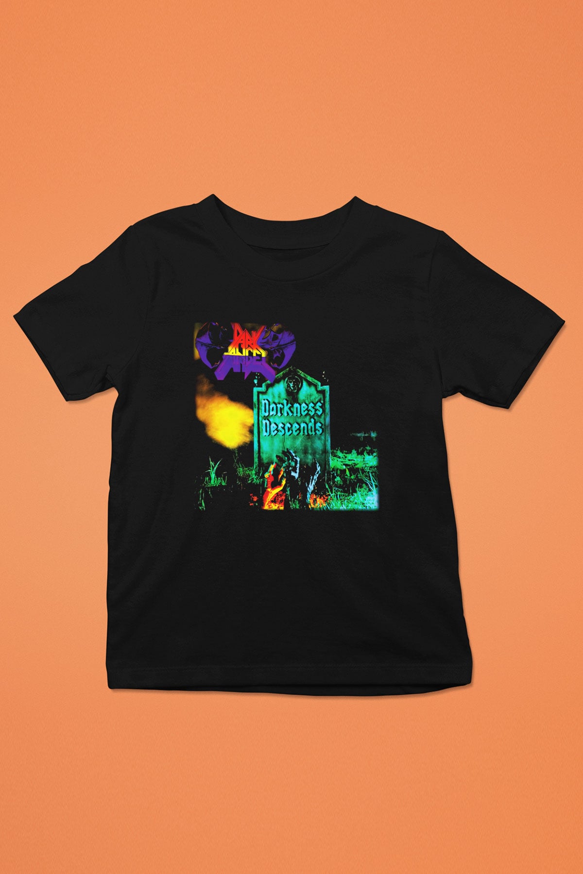 Dark Angel Baskılı Siyah Unisex Çocuk Tişört