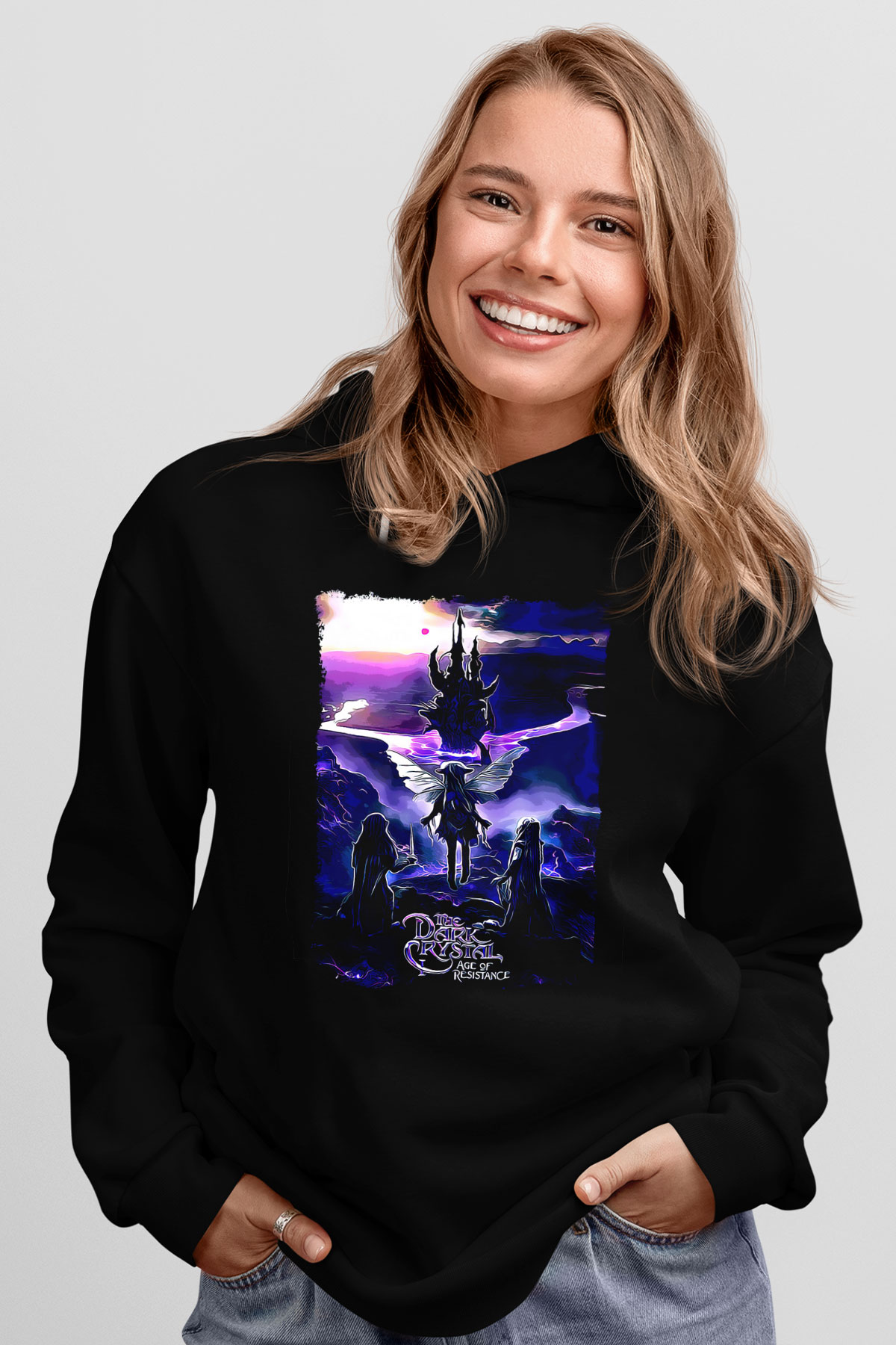 Dark Crystal Siyah Unisex Hoodie