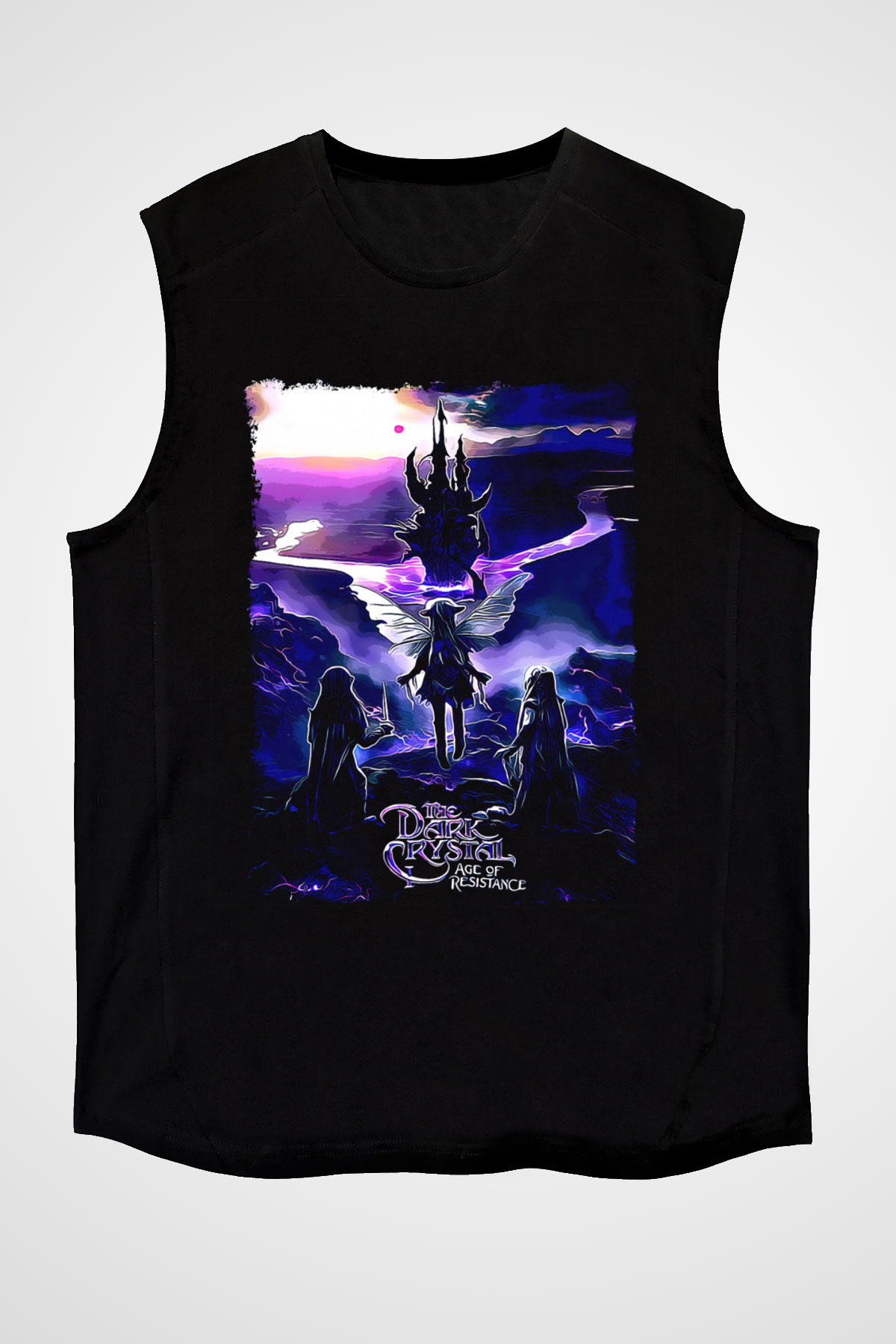 Dark Crystal Siyah Unisex  Kolsuz Tişört