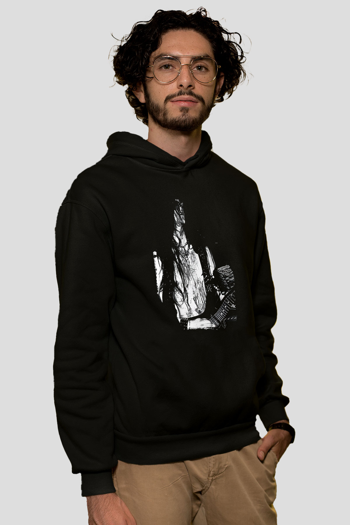 Dark Funeral Baskılı Unisex Siyah Kapüşonlu Sweatshirt