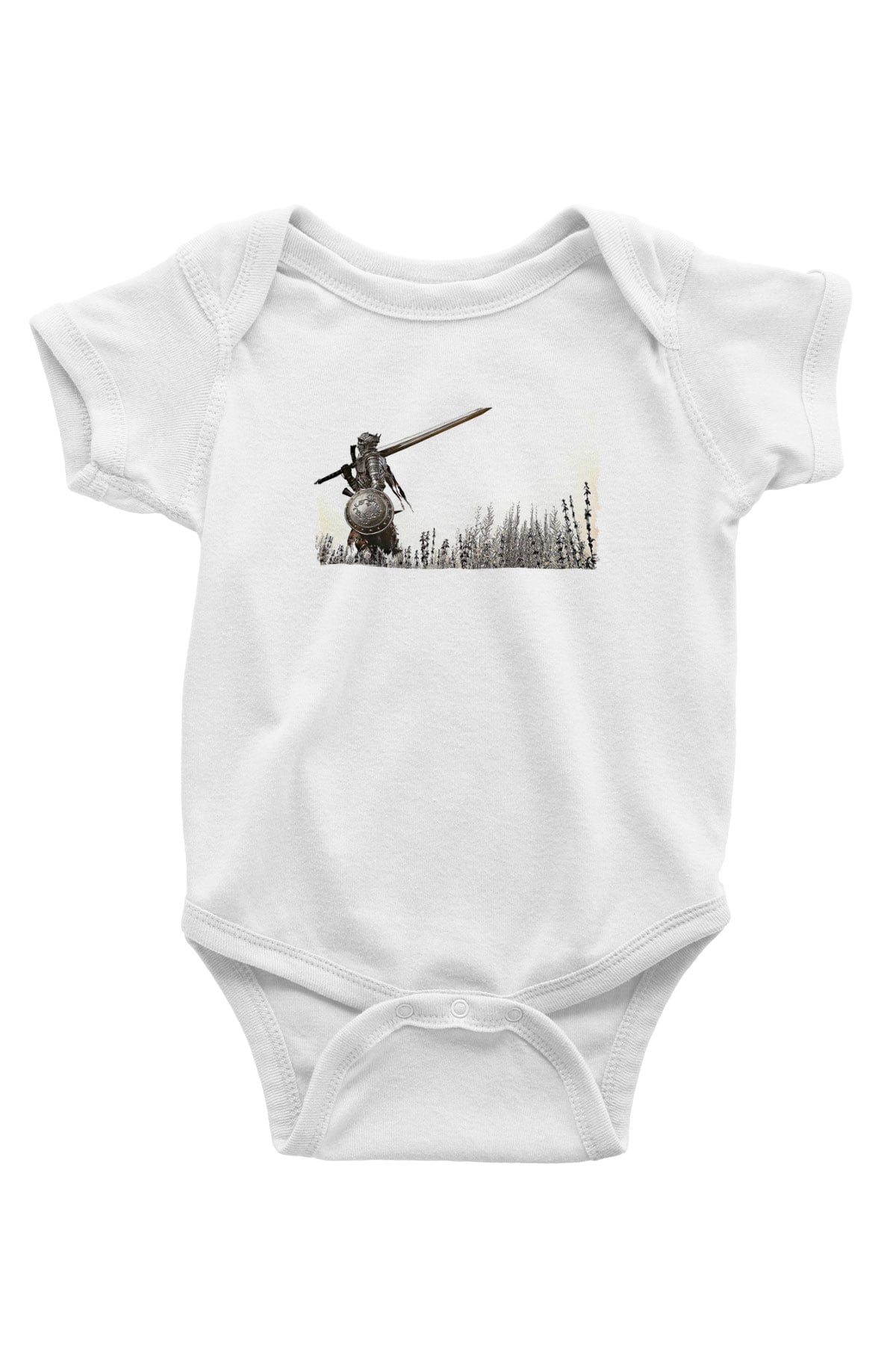 Dark Souls Baskılı Beyaz Unisex Bebek Body - Zıbın
