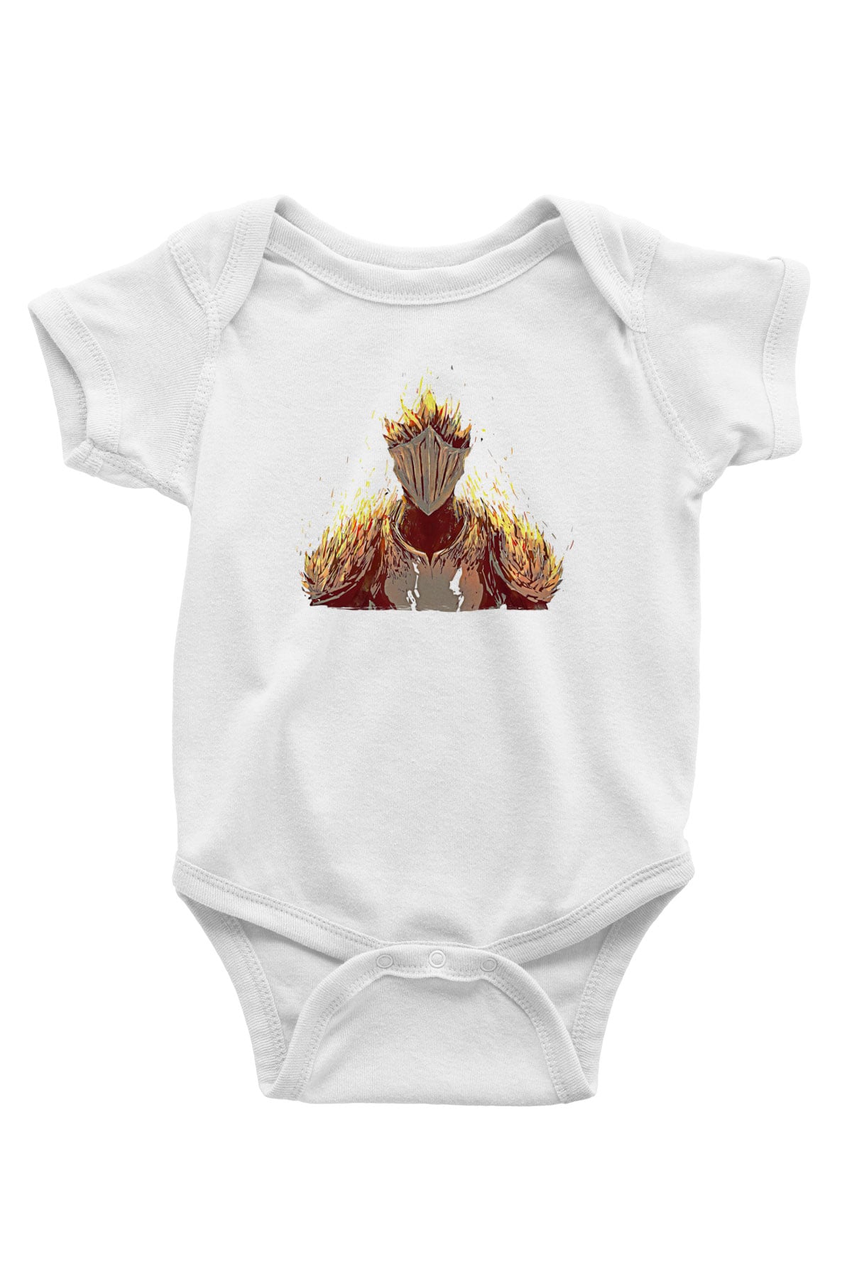 Dark Souls Baskılı Beyaz Unisex Bebek Body - Zıbın