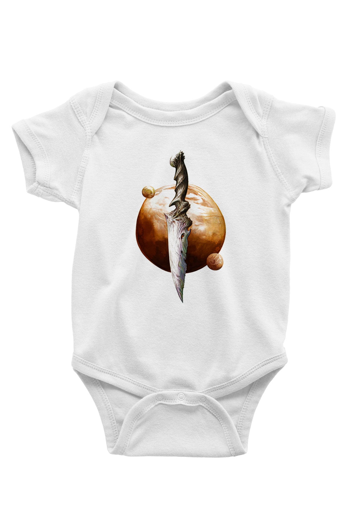 Dark Souls Baskılı Beyaz Unisex Bebek Body - Zıbın