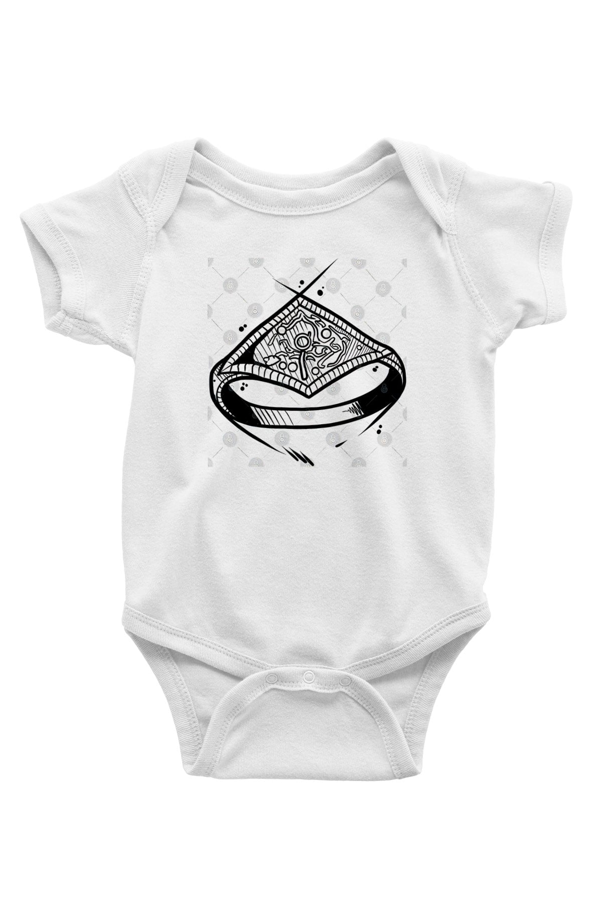 Dark Souls Baskılı Beyaz Unisex Bebek Body - Zıbın