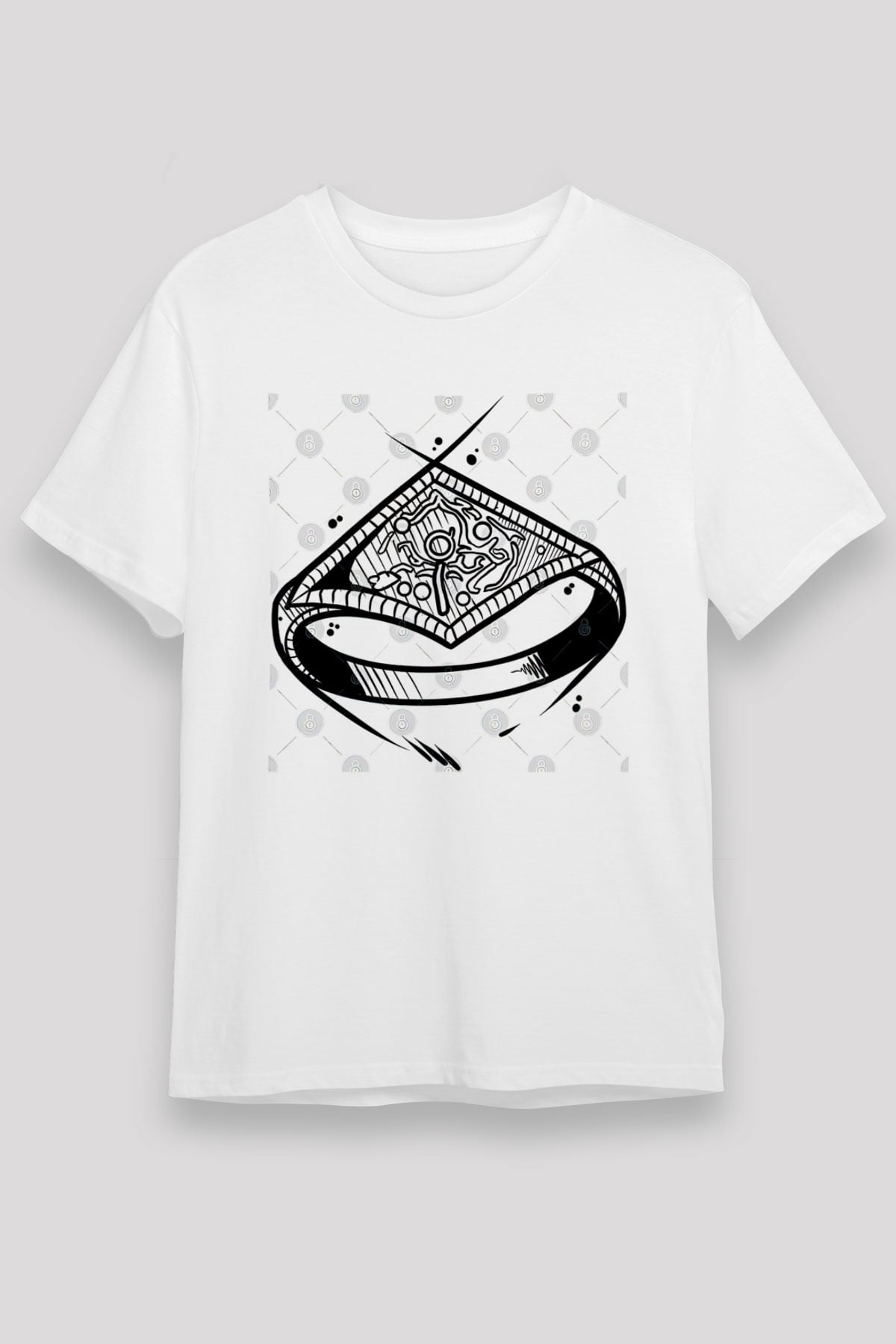 Dark Souls Baskılı Unisex Beyaz Tişört - Tshirt