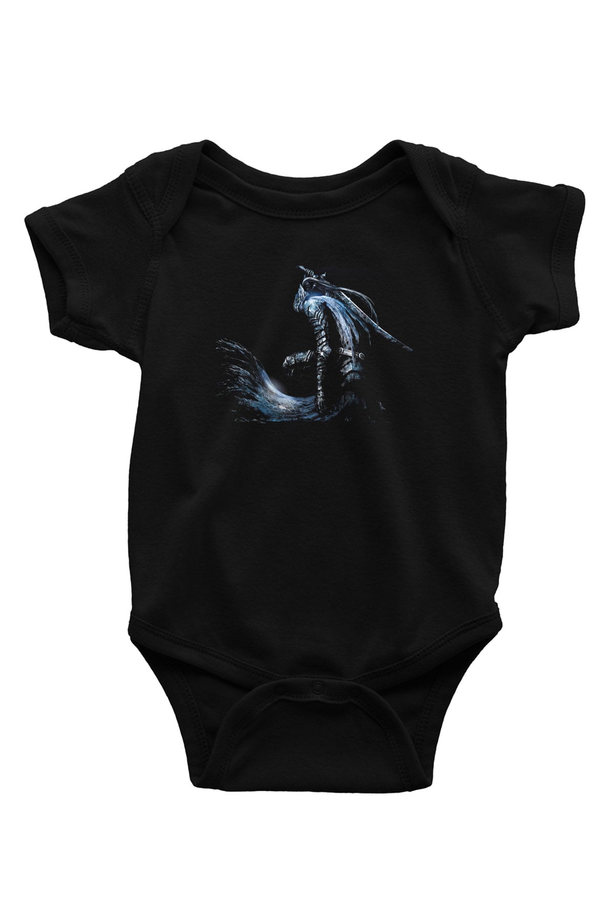 Dark Souls Baskılı Unisex Siyah Bebek Body - Zıbın