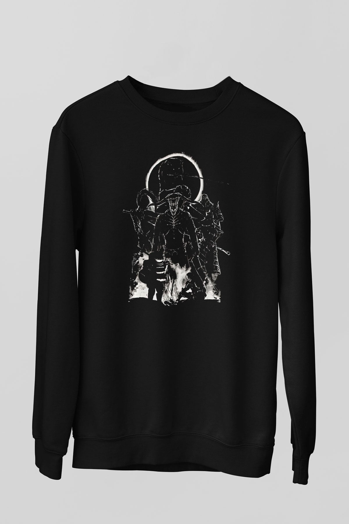 Dark Souls Baskılı Unisex Siyah Sweatshirt