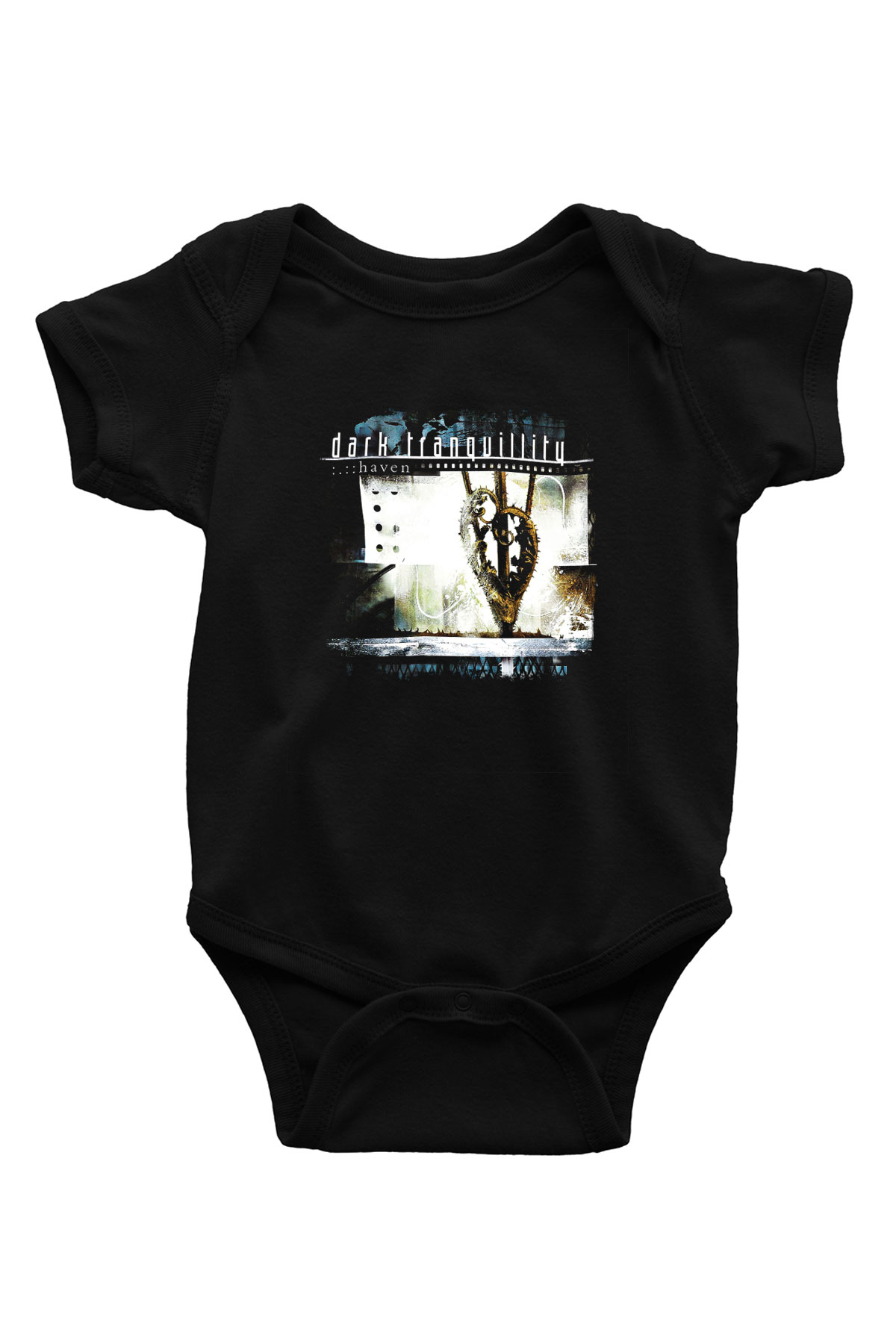 Dark Tranquillity Baskılı Unisex Siyah Bebek Body - Zıbın