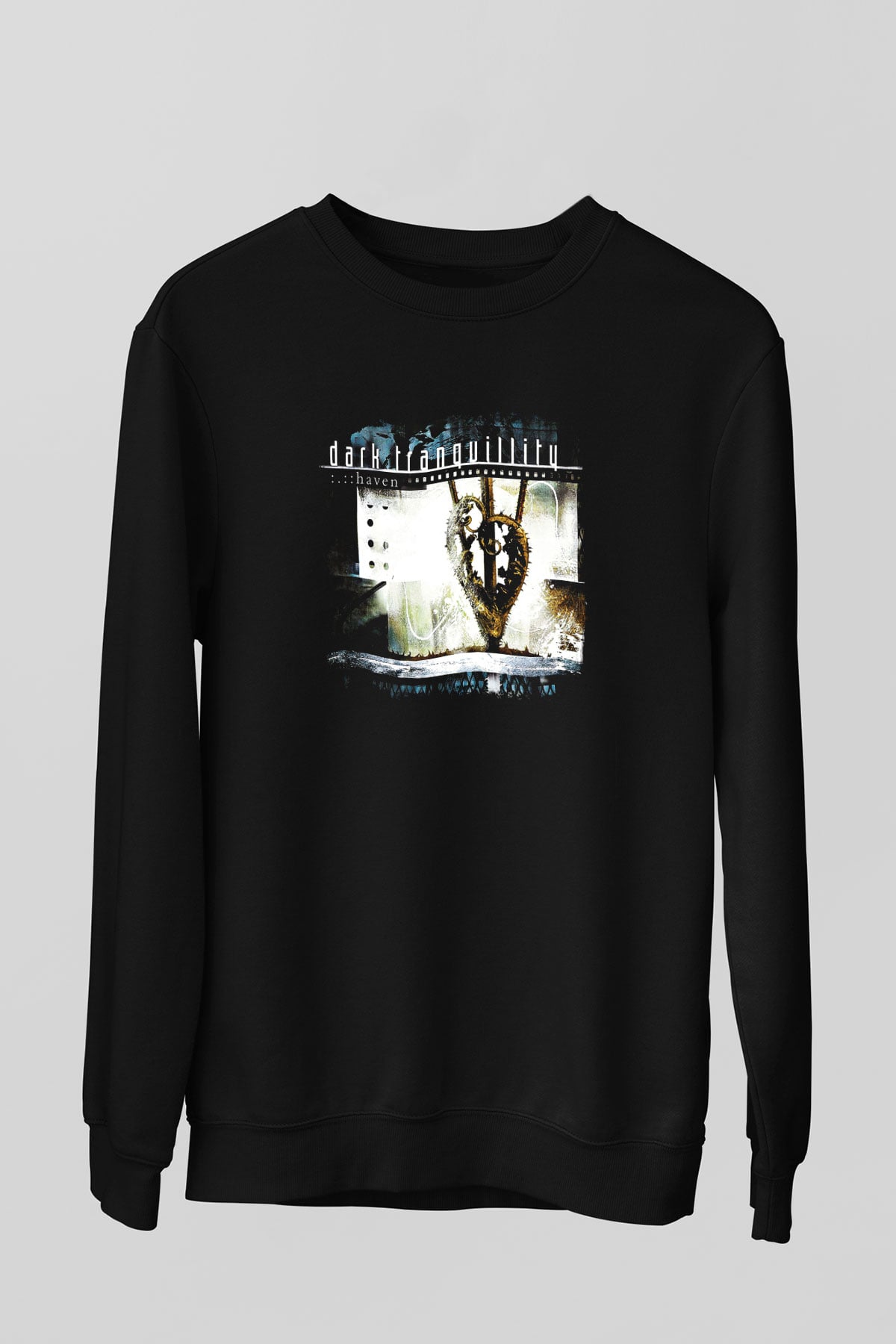 Dark Tranquillity Baskılı Unisex Siyah Sweatshirt